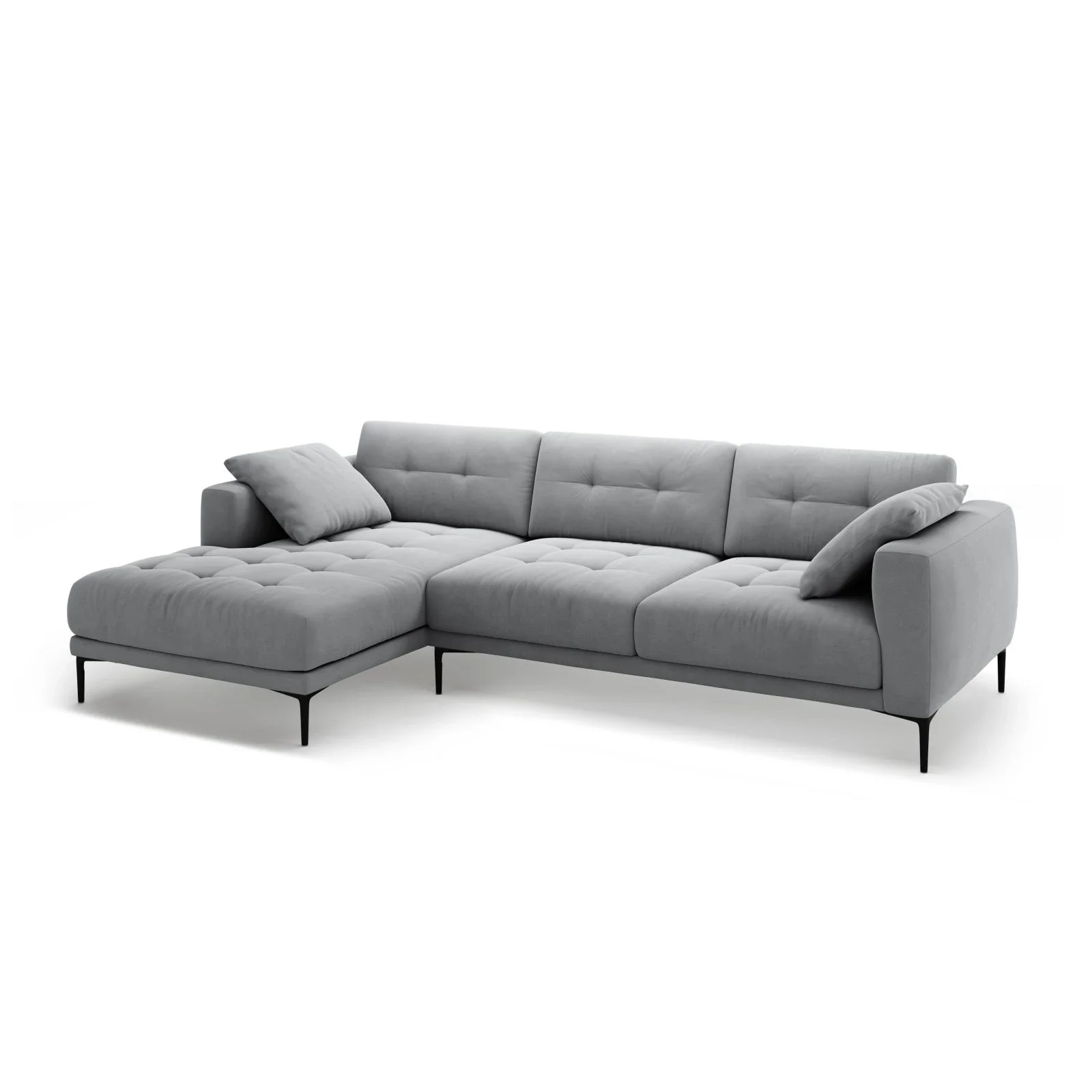 Bemy Ecksofa Links aus Samt oder Strukturstoff, 295x174 cm - Image 56