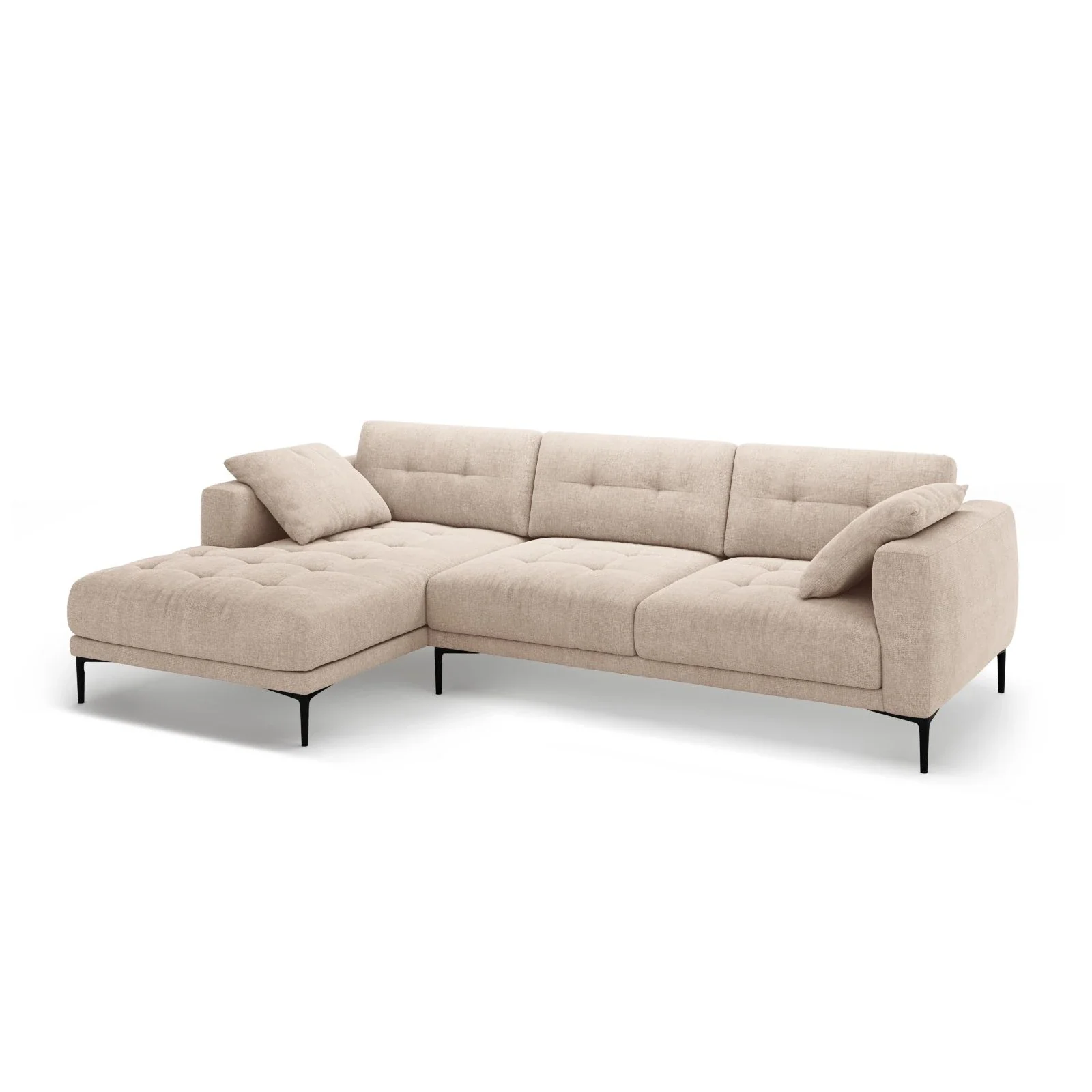 Bemy Ecksofa Links aus Samt oder Strukturstoff, 295x174 cm - Image 8