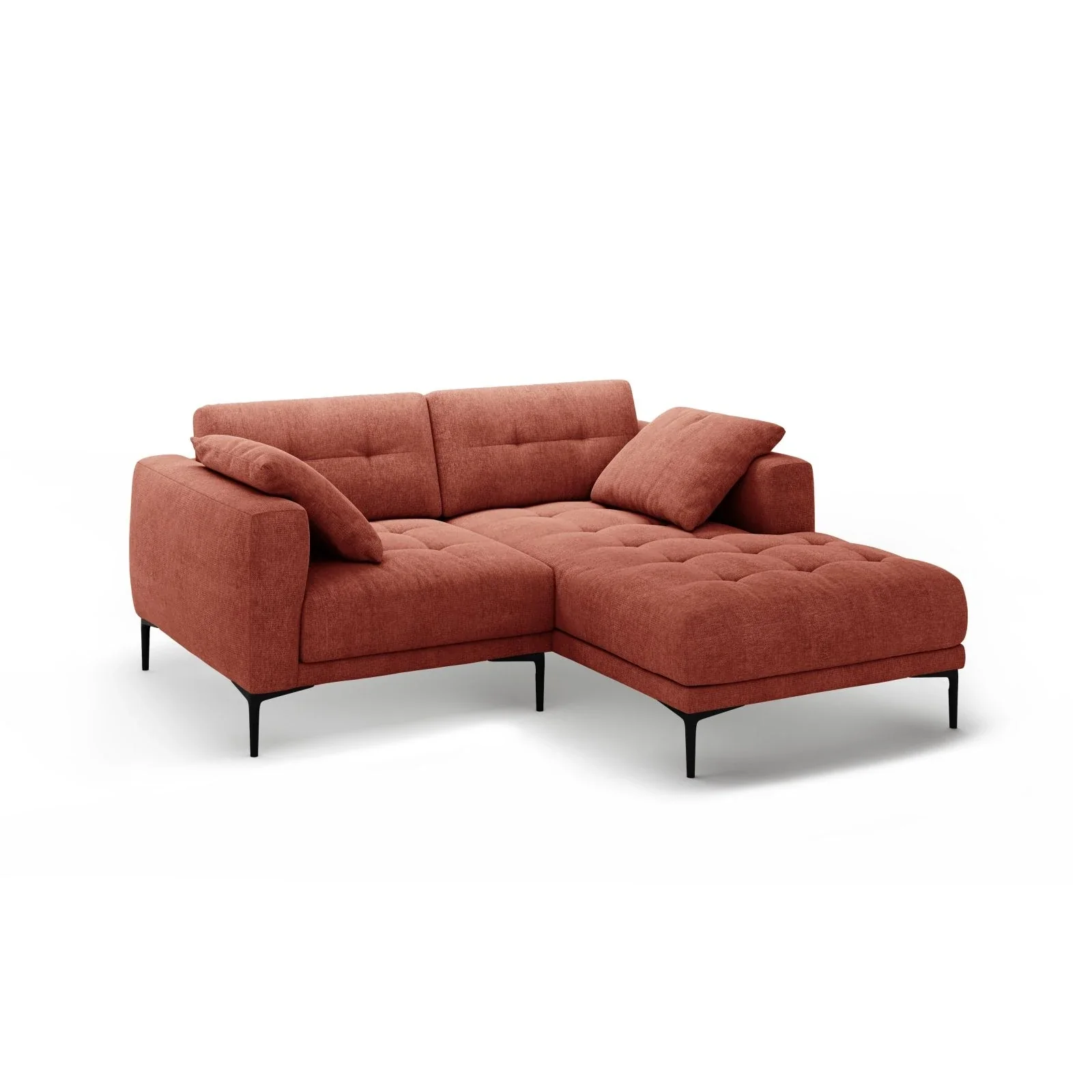 Bemy Ecksofa Rechts aus Samt oder Strukturstoff, 205x174 cm - Image 10