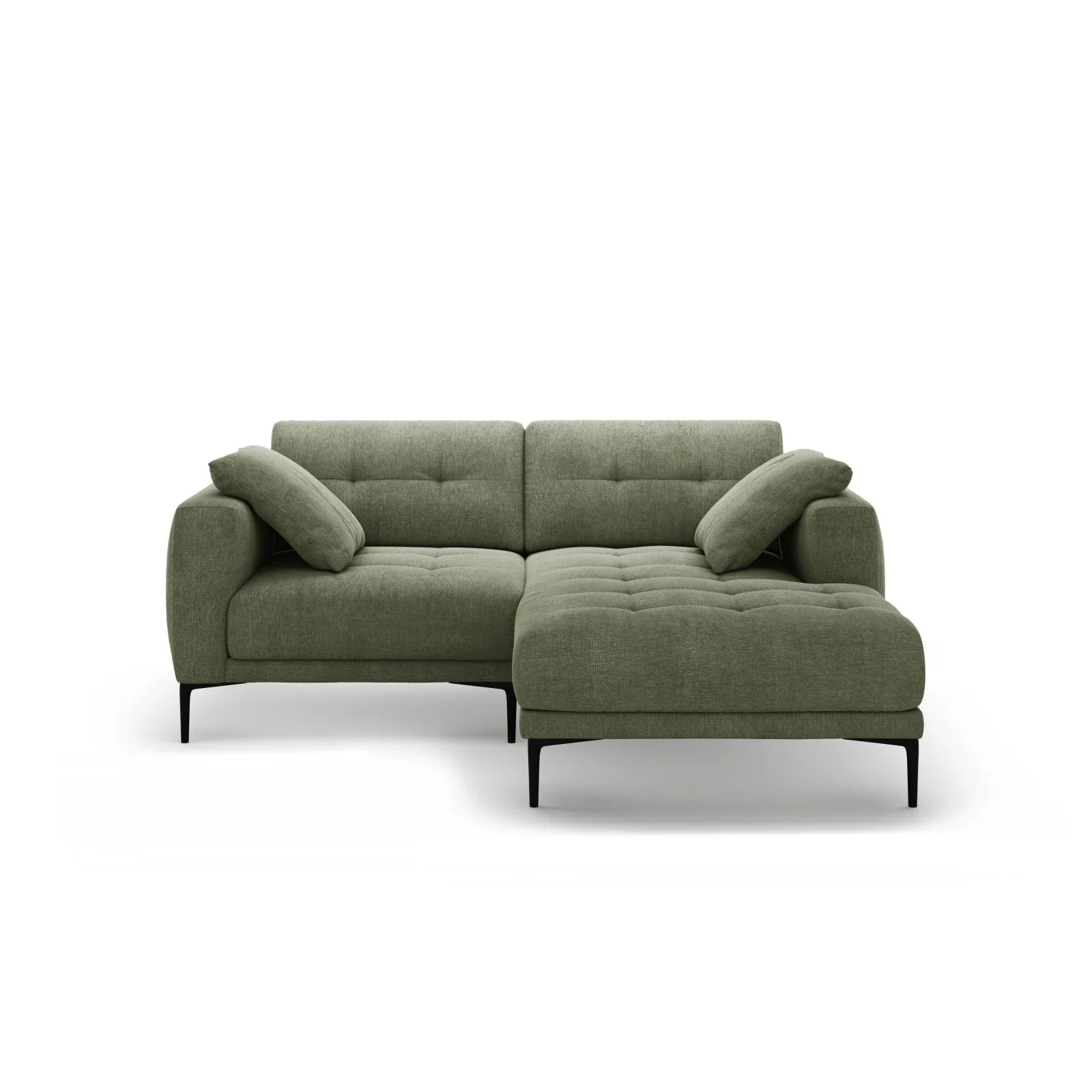 Bemy Ecksofa Rechts aus Samt oder Strukturstoff, 205x174 cm - Image 13