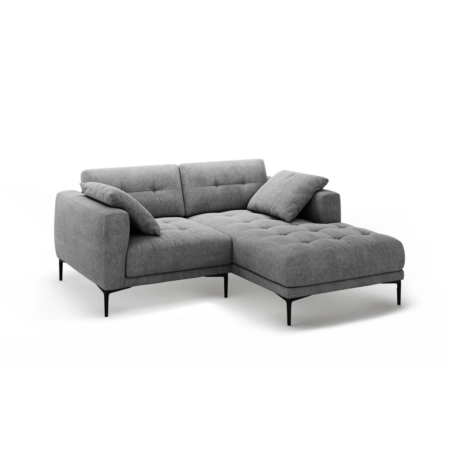 Bemy Ecksofa Rechts aus Samt oder Strukturstoff, 205x174 cm - Image 22