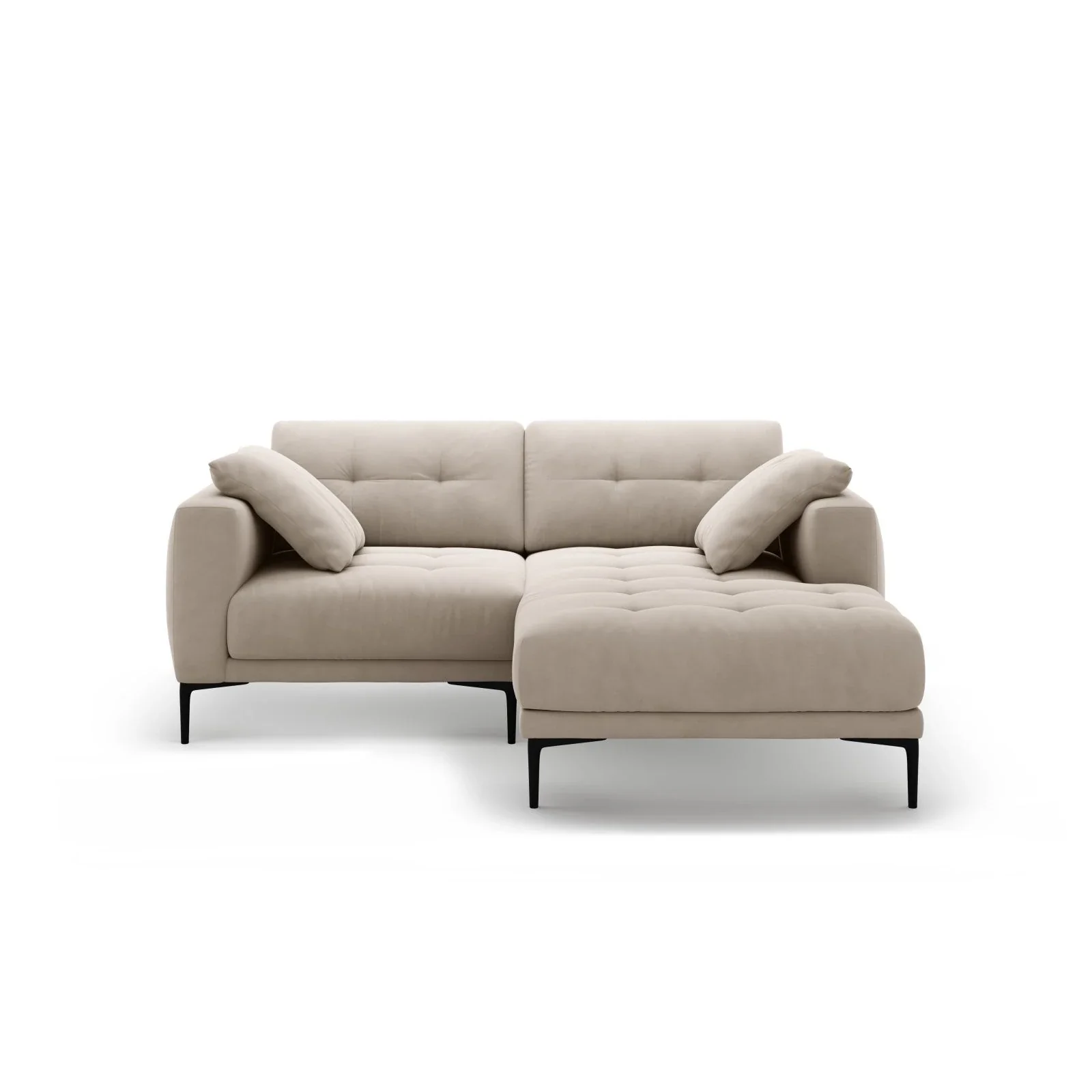 Bemy Ecksofa Rechts aus Samt oder Strukturstoff, 205x174 cm - Image 25