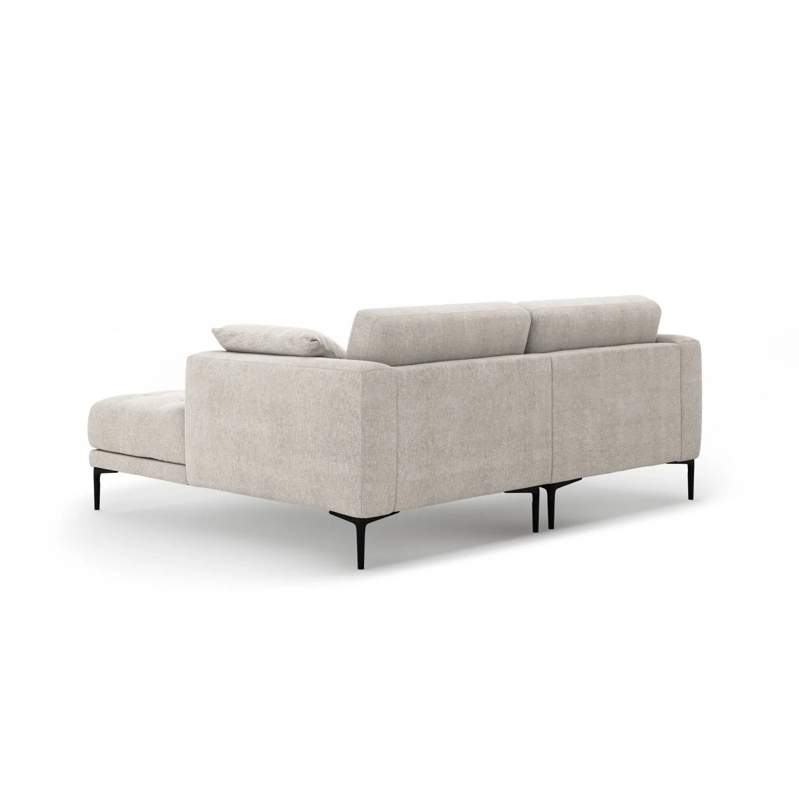 Bemy Ecksofa Rechts aus Samt oder Strukturstoff, 205x174 cm - Image 3