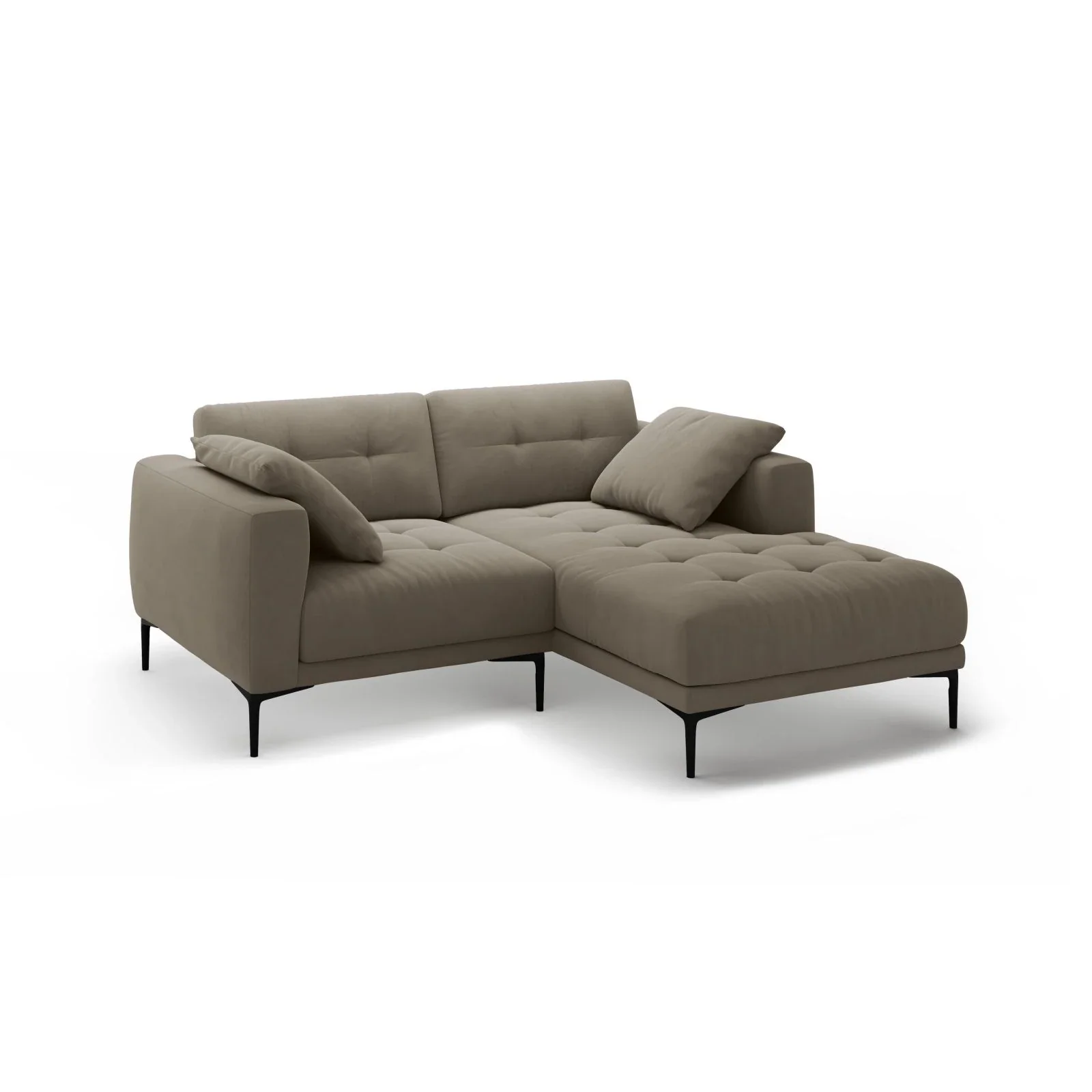 Bemy Ecksofa Rechts aus Samt oder Strukturstoff, 205x174 cm - Image 30