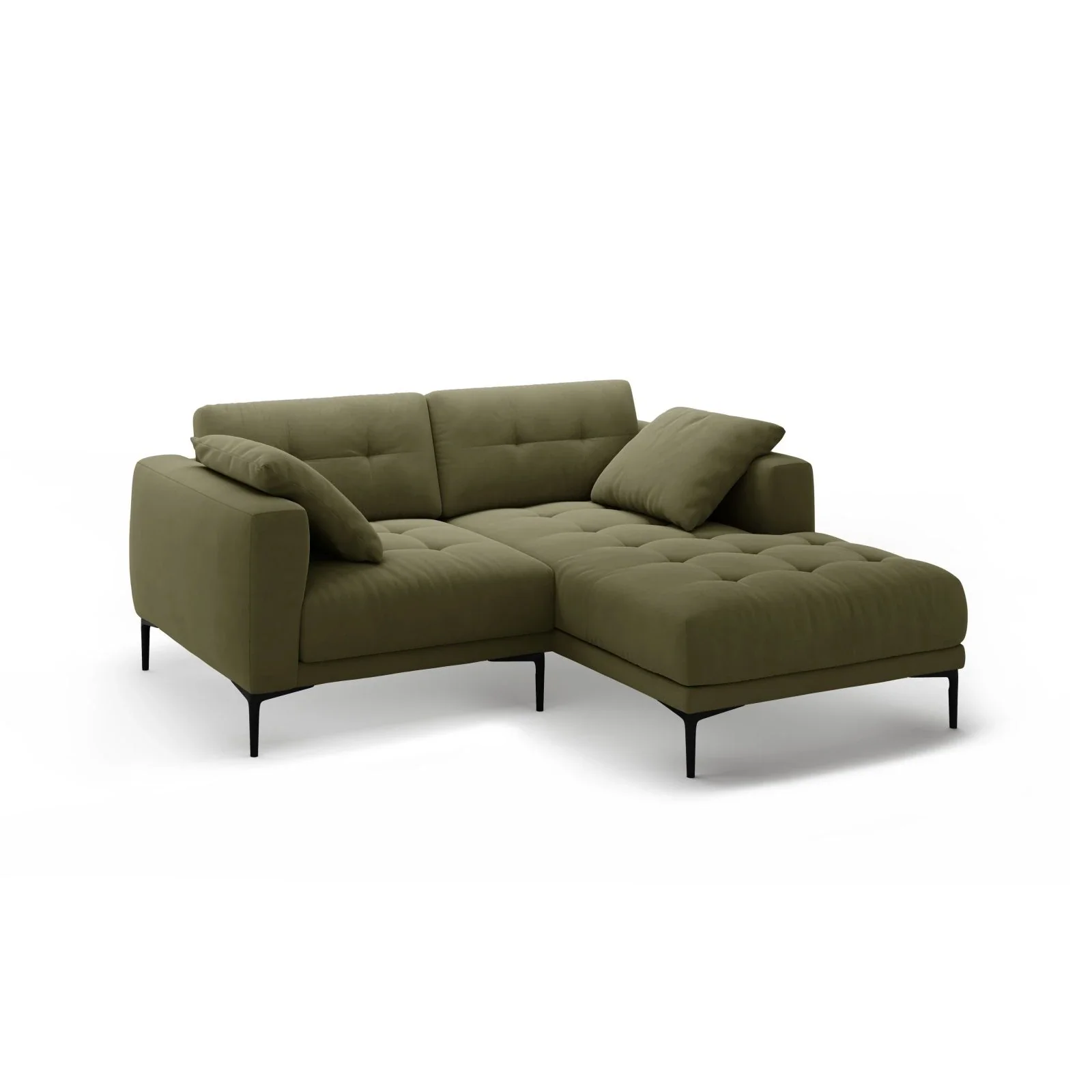 Bemy Ecksofa Rechts aus Samt oder Strukturstoff, 205x174 cm - Image 42