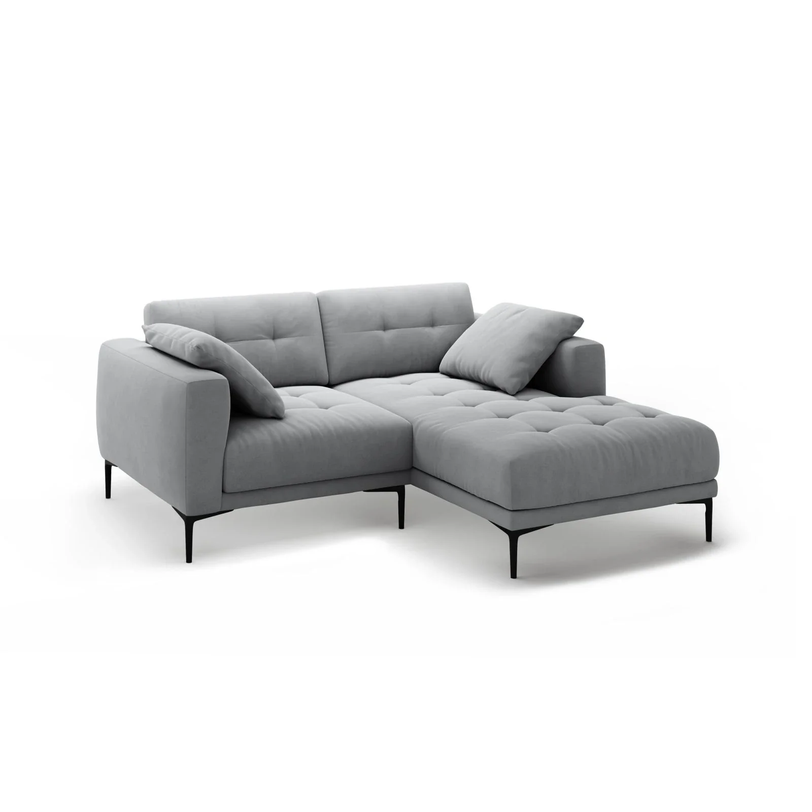 Bemy Ecksofa Rechts aus Samt oder Strukturstoff, 205x174 cm - Image 54