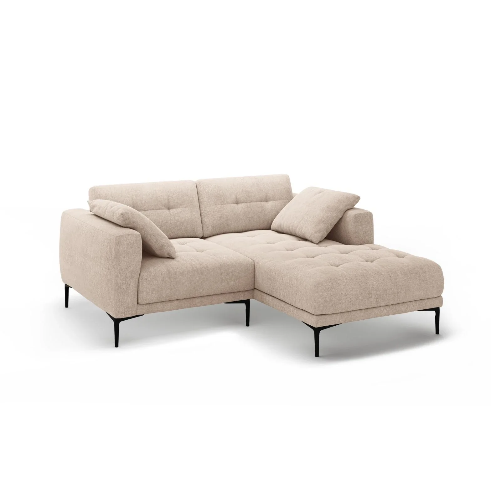 Bemy Ecksofa Rechts aus Samt oder Strukturstoff, 205x174 cm - Image 6