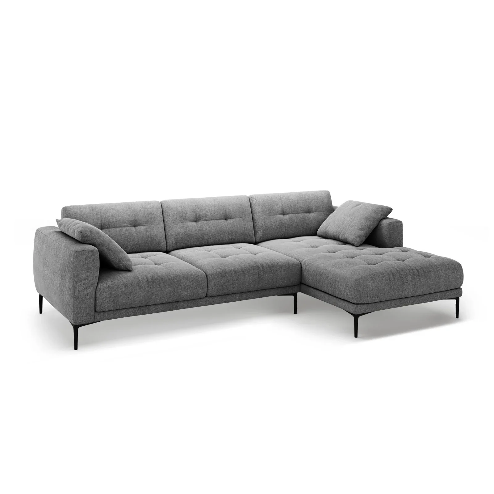 Bemy Ecksofa Rechts aus Samt oder Strukturstoff, 295x174 cm - Image 24