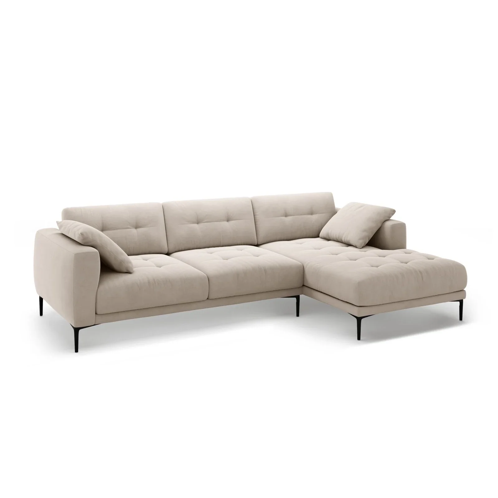 Bemy Ecksofa Rechts aus Samt oder Strukturstoff, 295x174 cm - Image 28