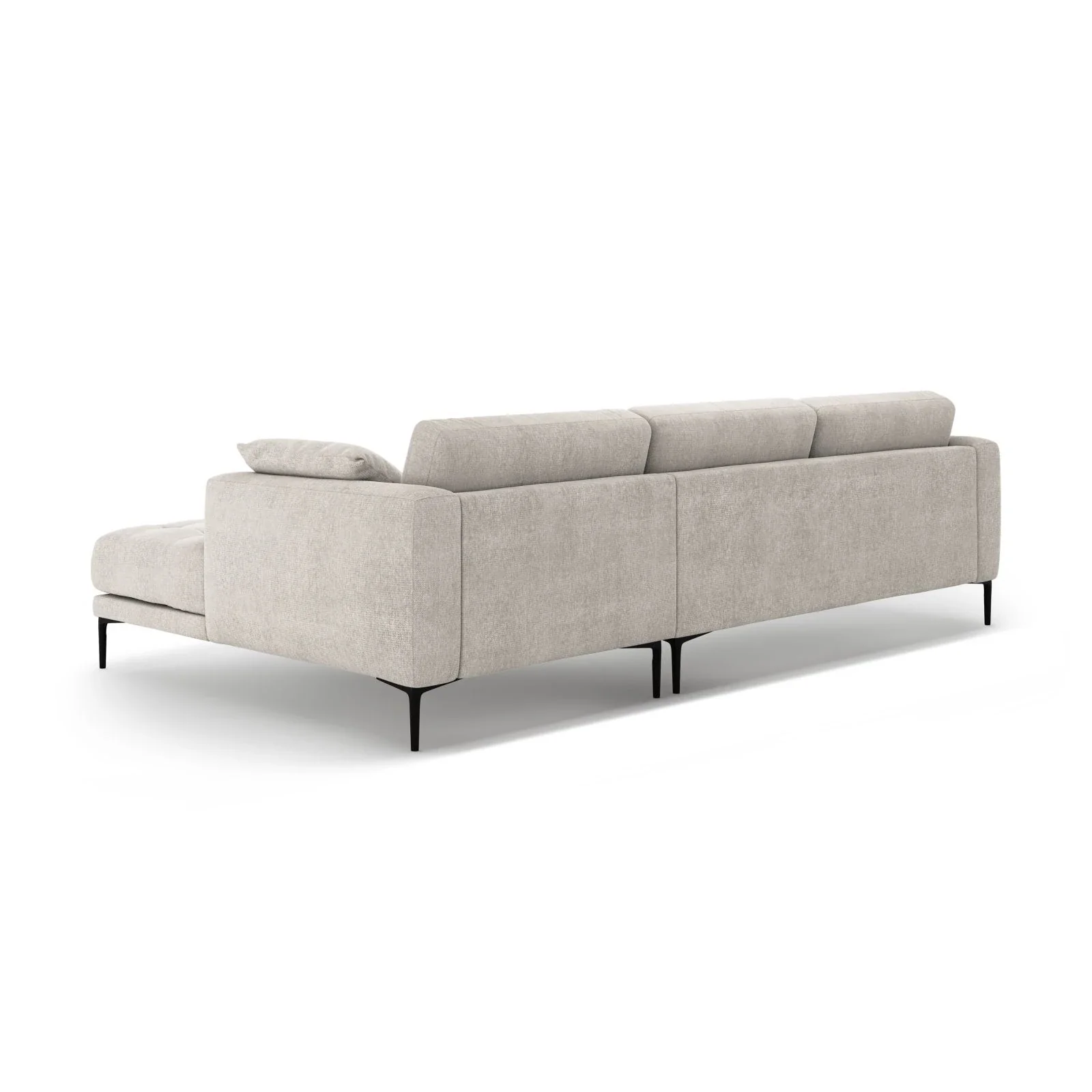Bemy Ecksofa Rechts aus Samt oder Strukturstoff, 295x174 cm - Image 3