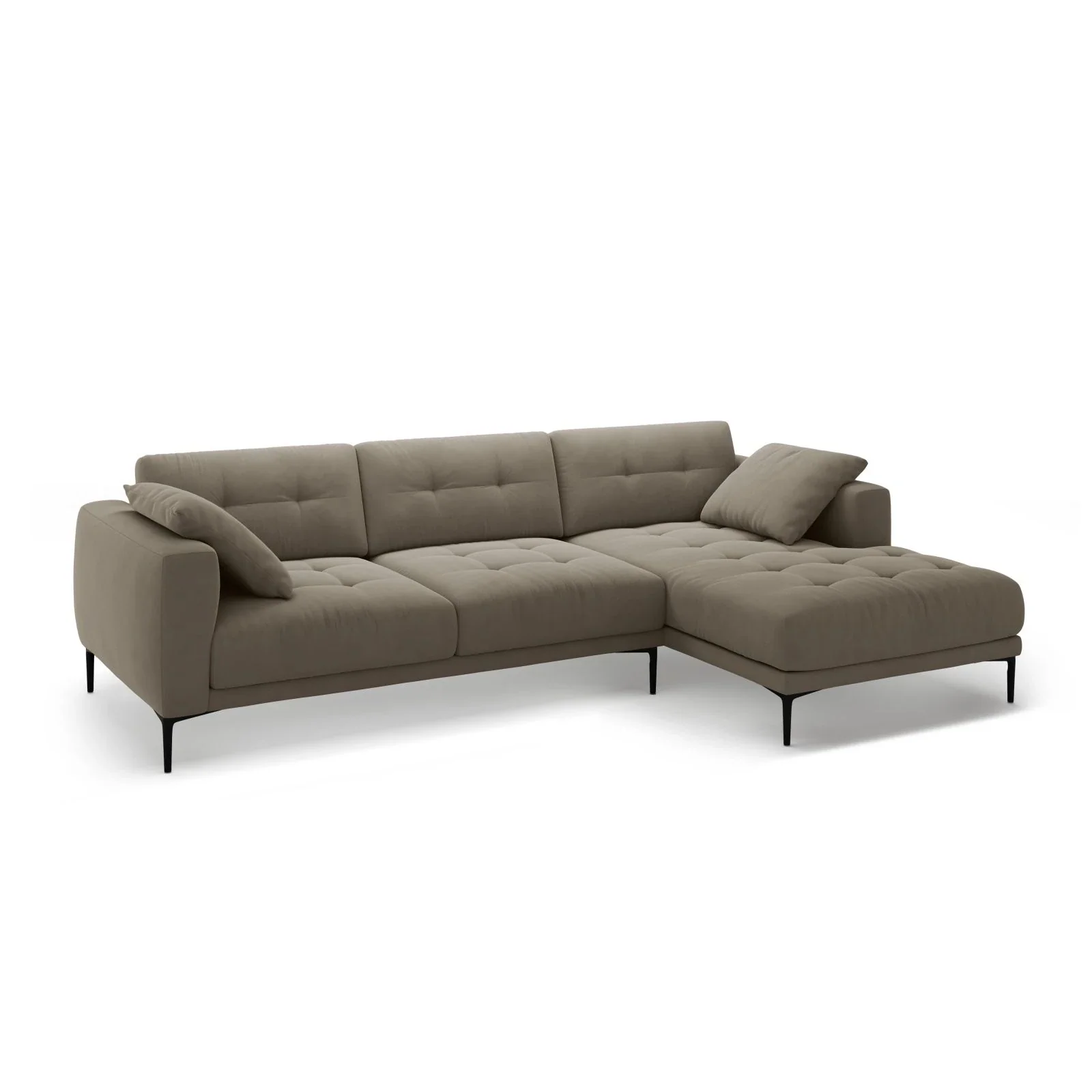 Bemy Ecksofa Rechts aus Samt oder Strukturstoff, 295x174 cm - Image 32