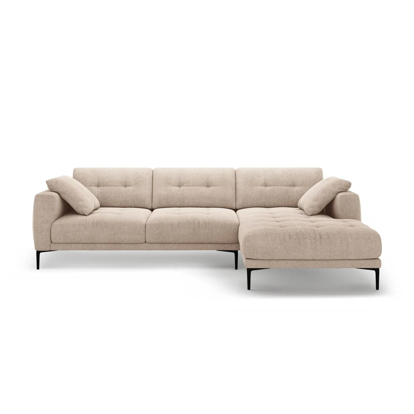 Bemy Ecksofa Rechts aus Samt oder Strukturstoff, 295x174 cm - Image 5