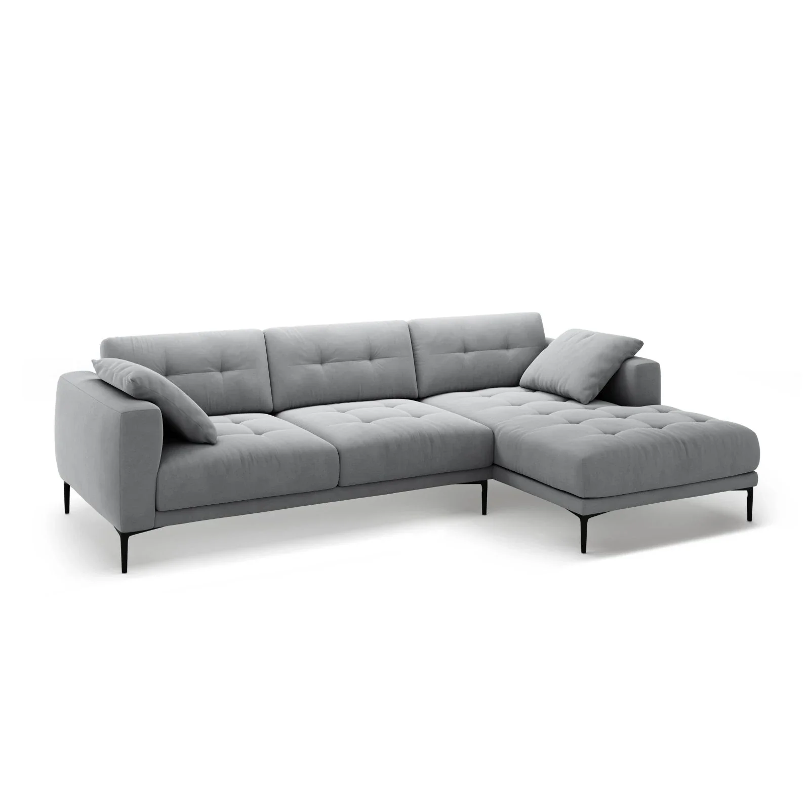 Bemy Ecksofa Rechts aus Samt oder Strukturstoff, 295x174 cm - Image 56