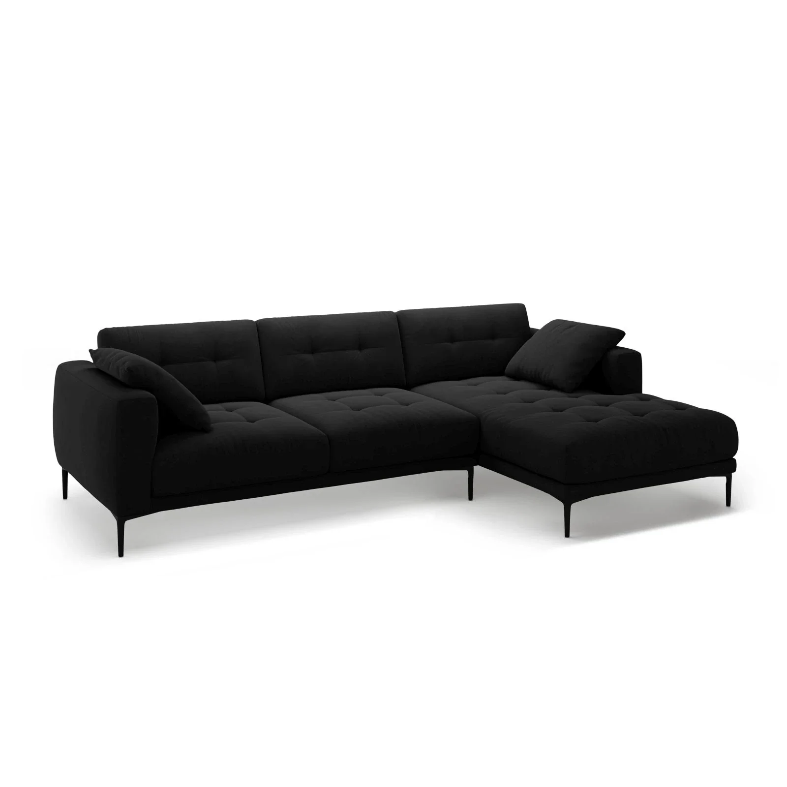 Bemy Ecksofa Rechts aus Samt oder Strukturstoff, 295x174 cm - Image 60