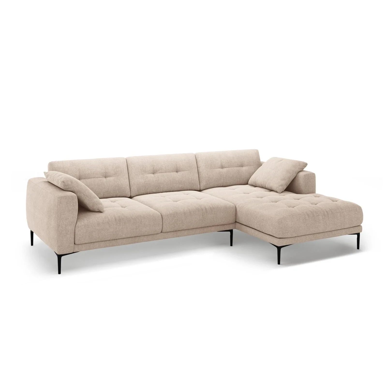 Bemy Ecksofa Rechts aus Samt oder Strukturstoff, 295x174 cm - Image 8