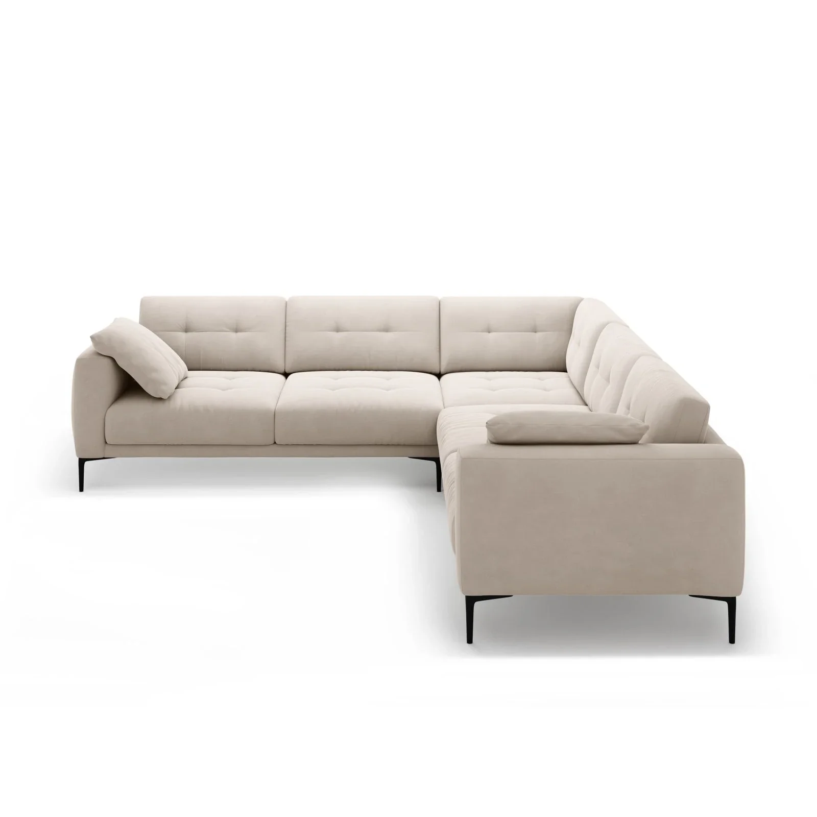 Bemy Ecksofa symmetrisch aus Samt oder Strukturstoff, 290x290 cm - Image 25