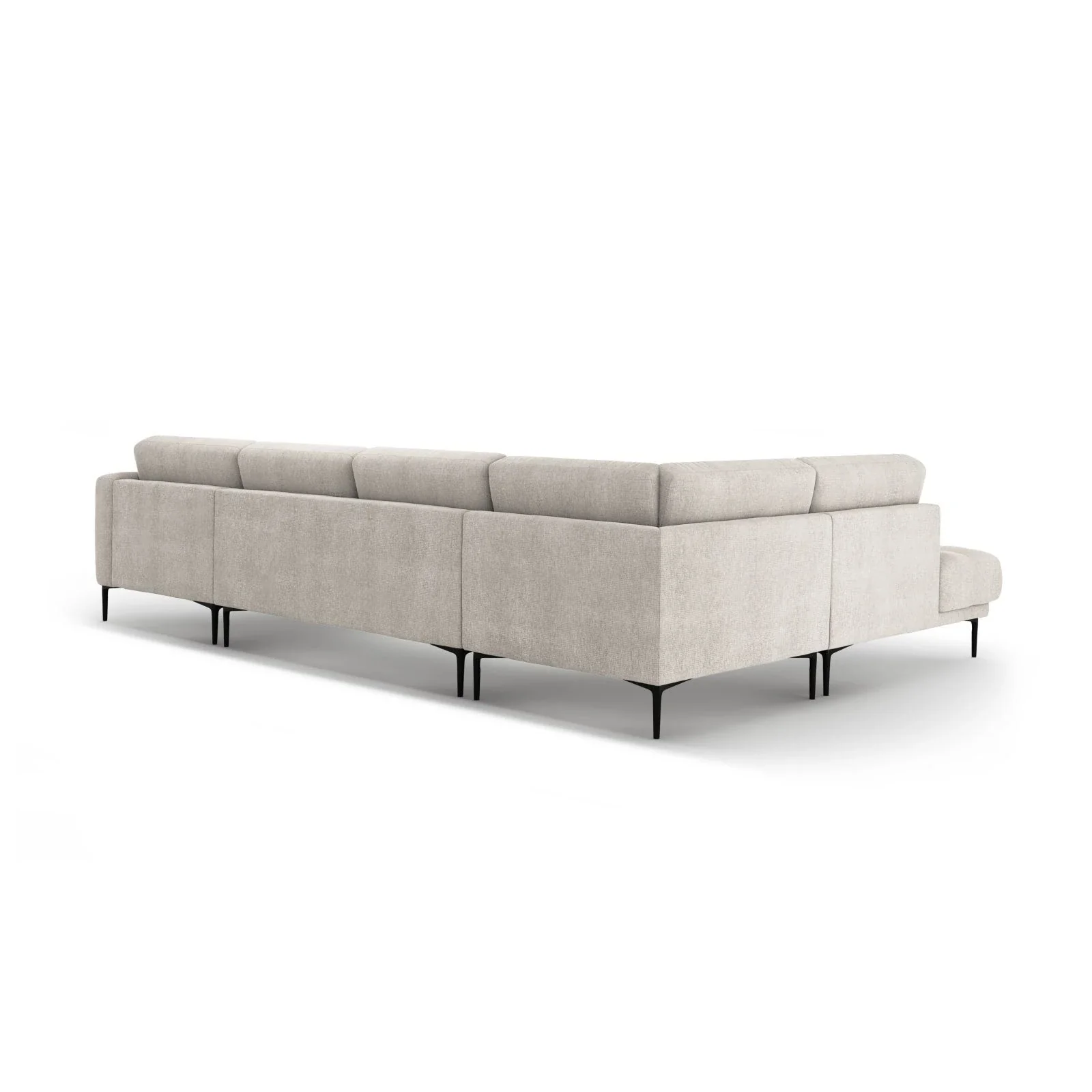 Bemy Panorama-Ecksofa Links aus Samt oder Strukturstoff, 373x240 cm - Image 3