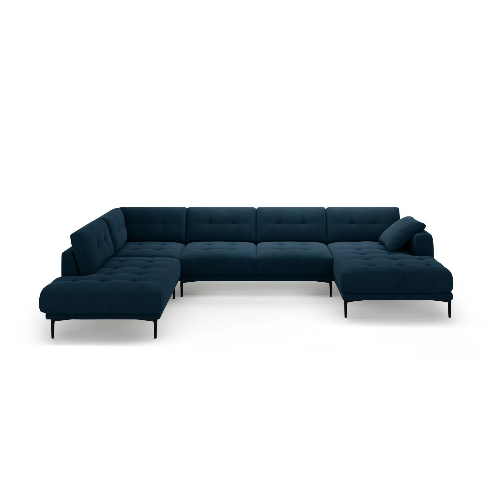 Bemy Panorama-Ecksofa Links aus Samt oder Strukturstoff, 373x240 cm - Image 33