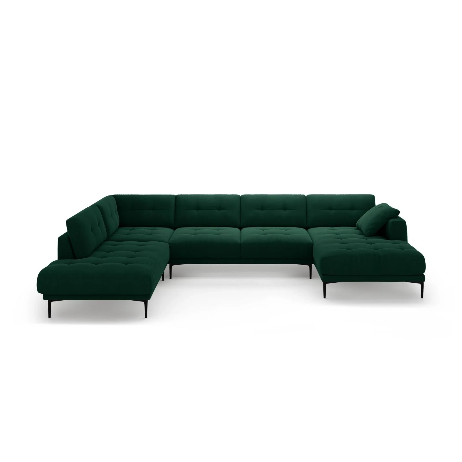 Bemy Panorama-Ecksofa Links aus Samt oder Strukturstoff, 373x240 cm - Image 37