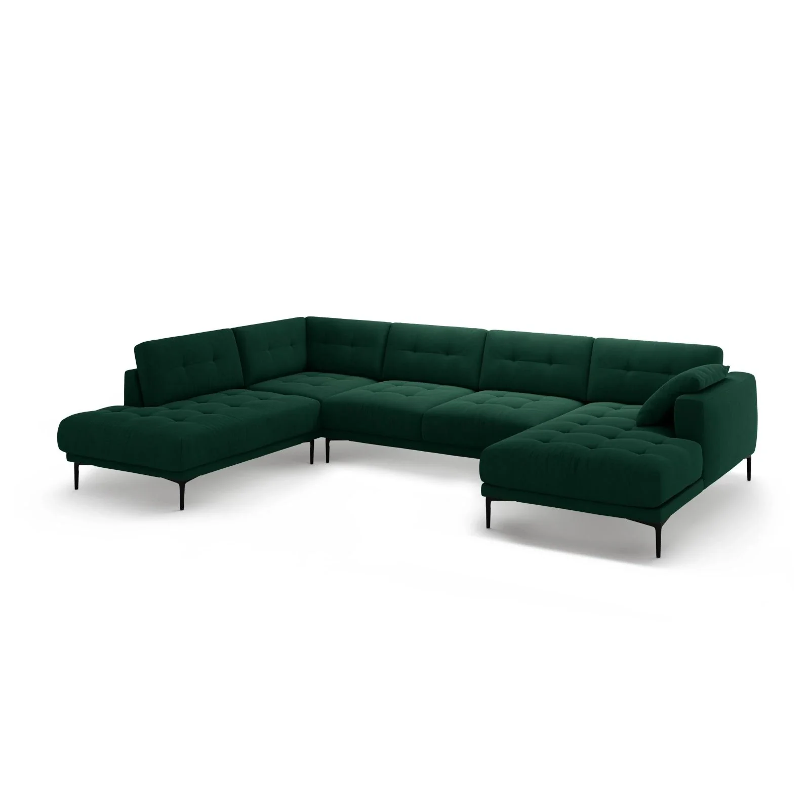 Bemy Panorama-Ecksofa Links aus Samt oder Strukturstoff, 373x240 cm - Image 38