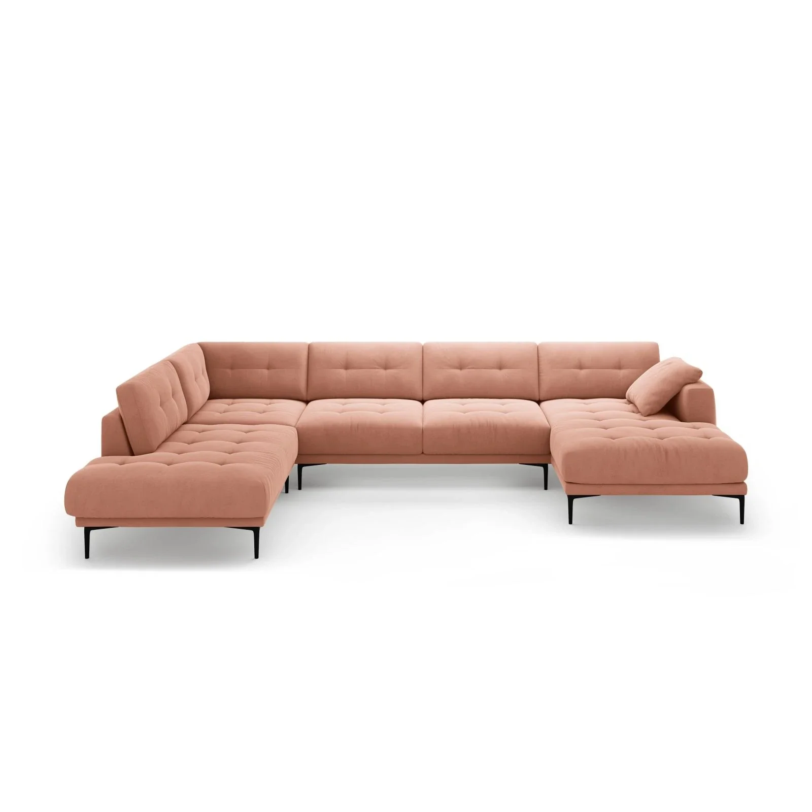 Bemy Panorama-Ecksofa Links aus Samt oder Strukturstoff, 373x240 cm - Image 45