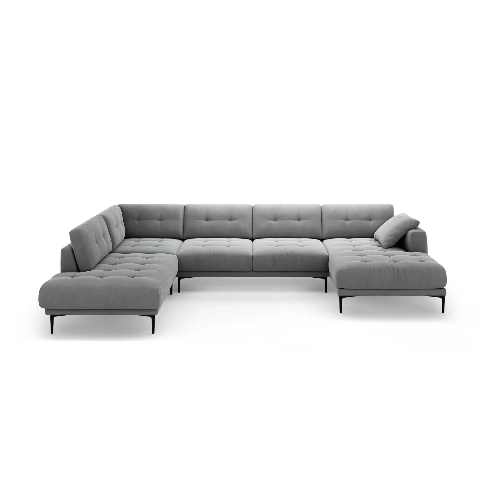 Bemy Panorama-Ecksofa Links aus Samt oder Strukturstoff, 373x240 cm - Image 53