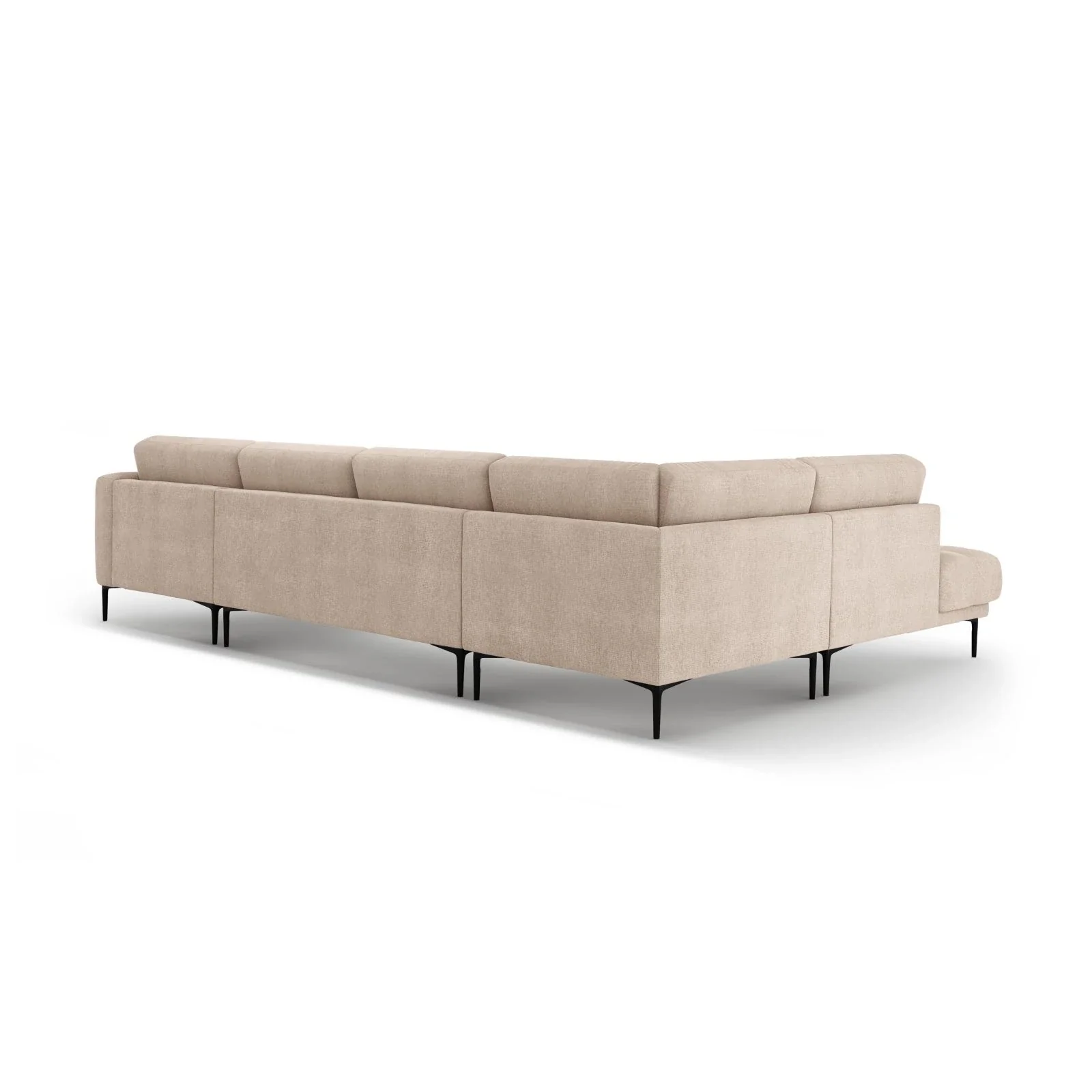 Bemy Panorama-Ecksofa Links aus Samt oder Strukturstoff, 373x240 cm - Image 7