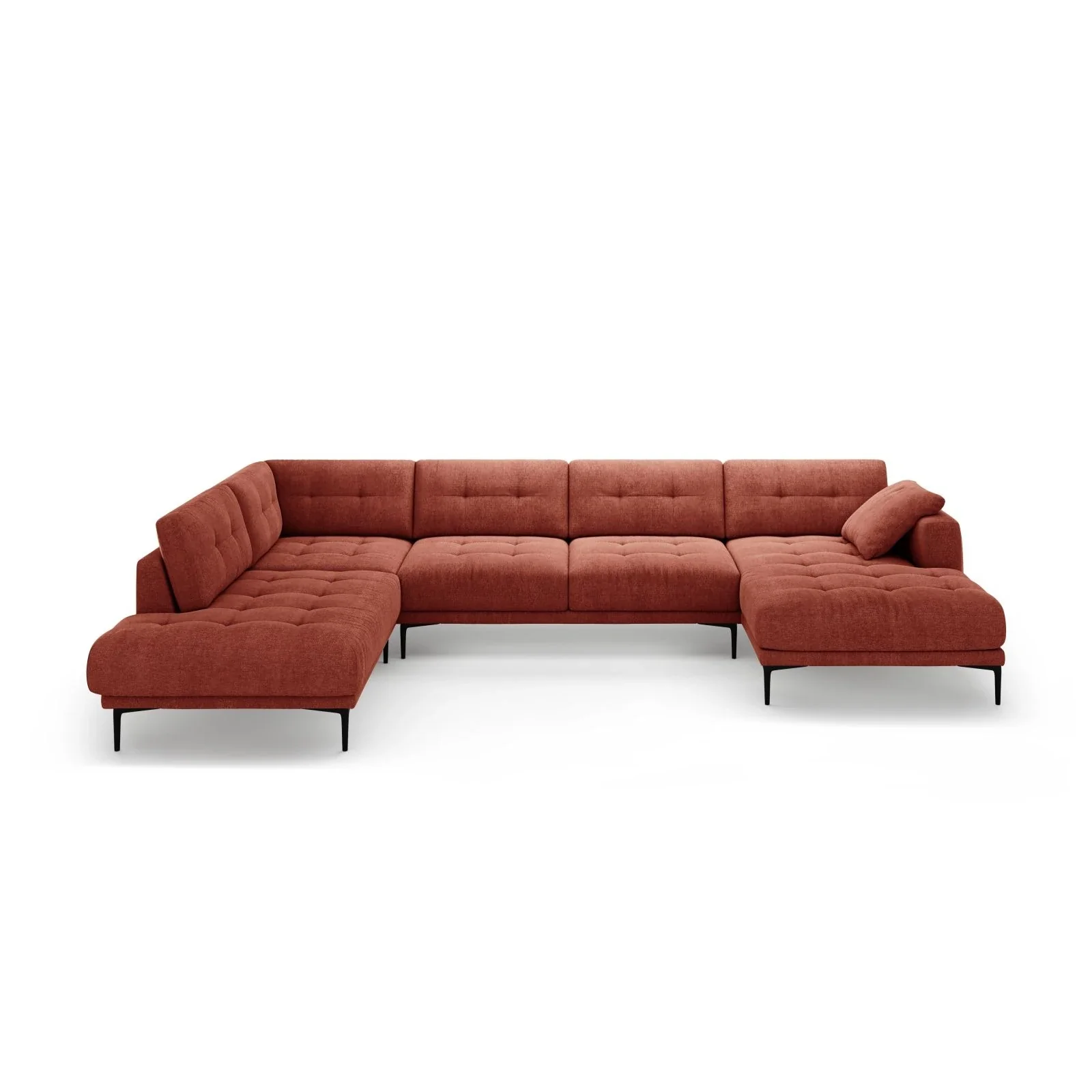 Bemy Panorama-Ecksofa Links aus Samt oder Strukturstoff, 373x240 cm - Image 9