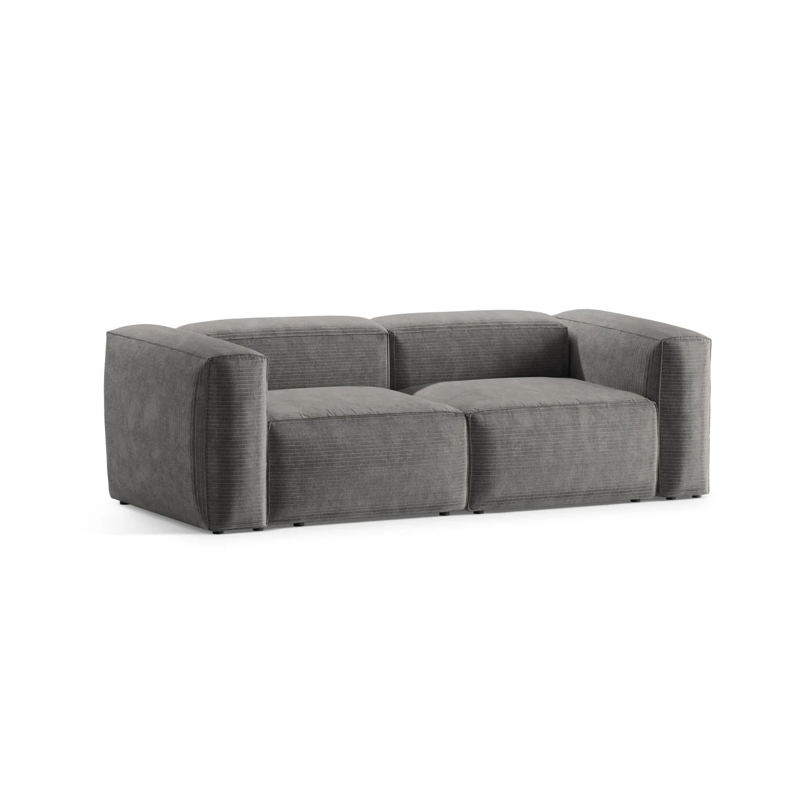 Bergamo 2-Sitzer Sofa aus Cord oder Strukturstoff, 224x108x70 cm - Image 32