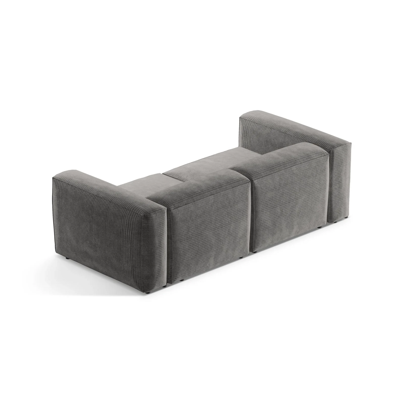 Bergamo 2-Sitzer Sofa aus Cord oder Strukturstoff, 224x108x70 cm - Image 33