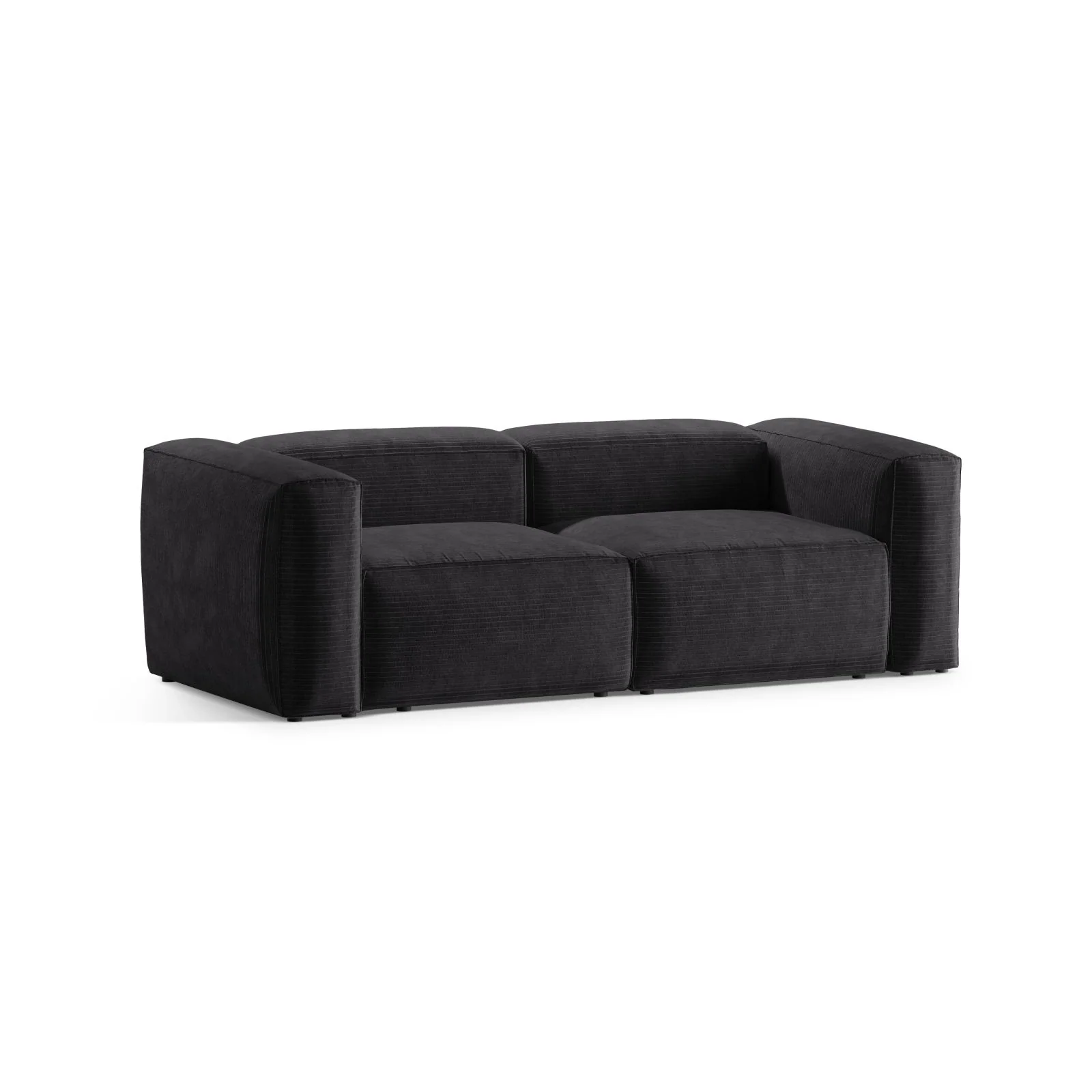 Bergamo 2-Sitzer Sofa aus Cord oder Strukturstoff, 224x108x70 cm - Image 39