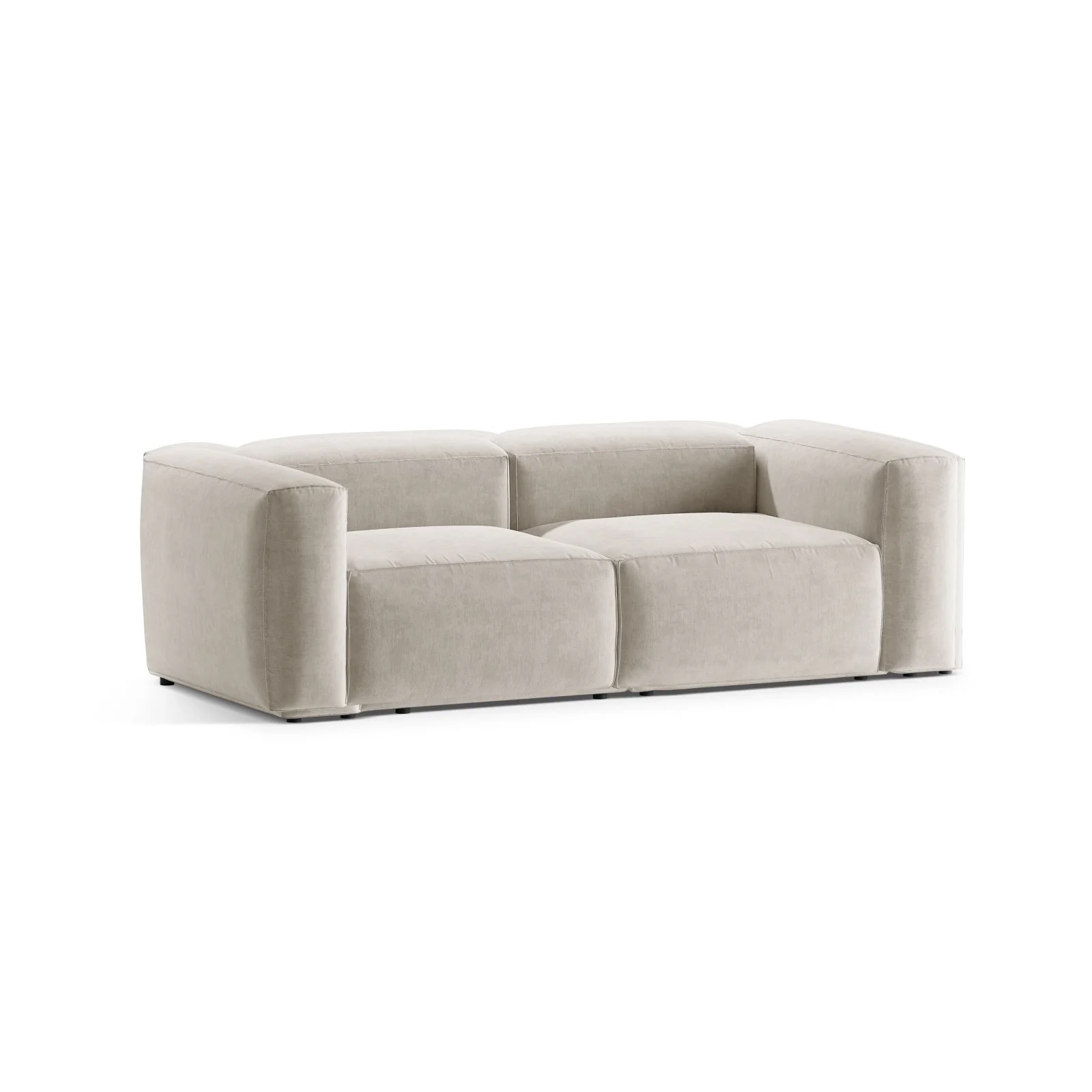 Bergamo 2-Sitzer Sofa aus Cord oder Strukturstoff, 224x108x70 cm - Image 46