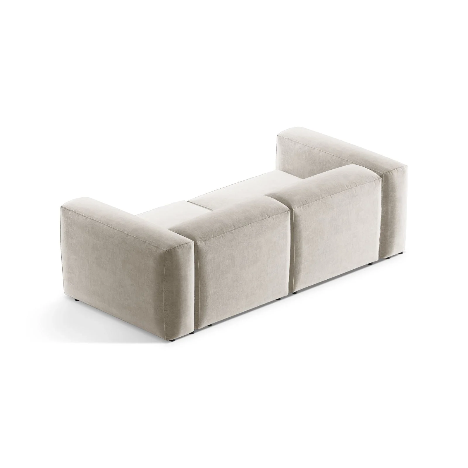 Bergamo 2-Sitzer Sofa aus Cord oder Strukturstoff, 224x108x70 cm - Image 47
