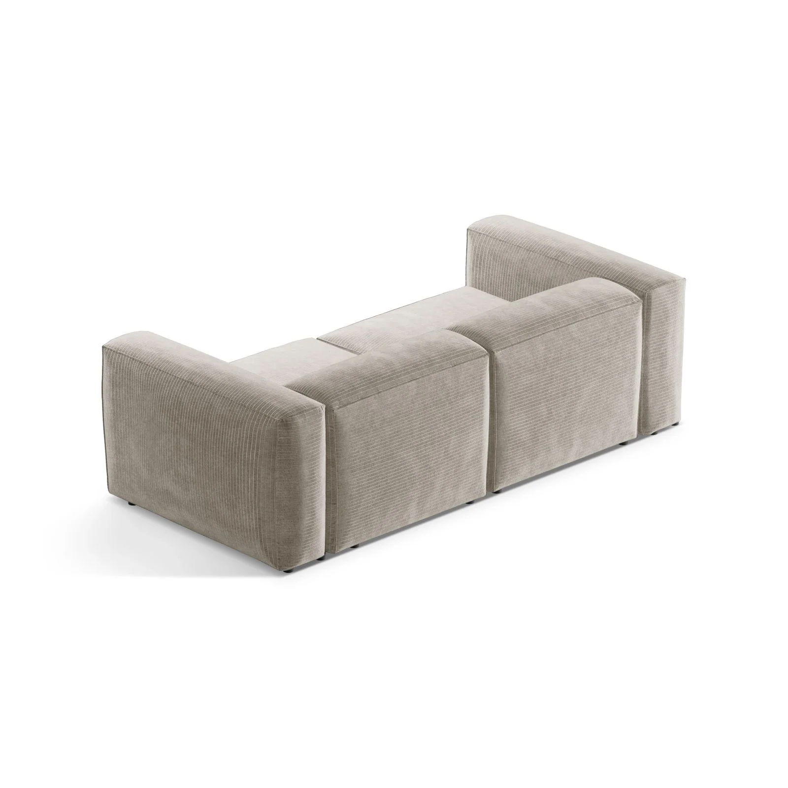 Bergamo 2-Sitzer Sofa aus Cord oder Strukturstoff, 224x108x70 cm - Image 5