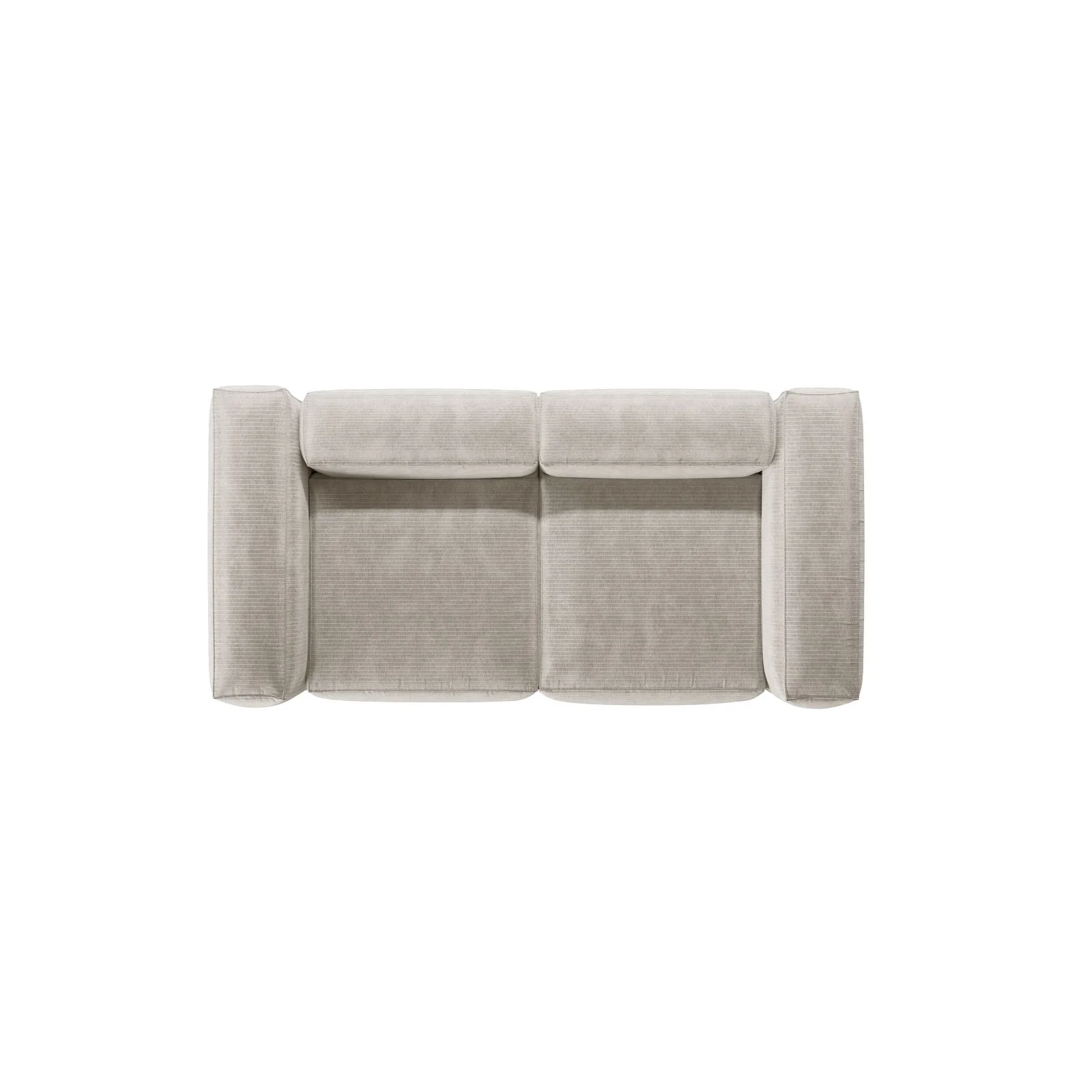 Bergamo 2-Sitzer Sofa aus Cord oder Strukturstoff, 224x108x70 cm - Image 6