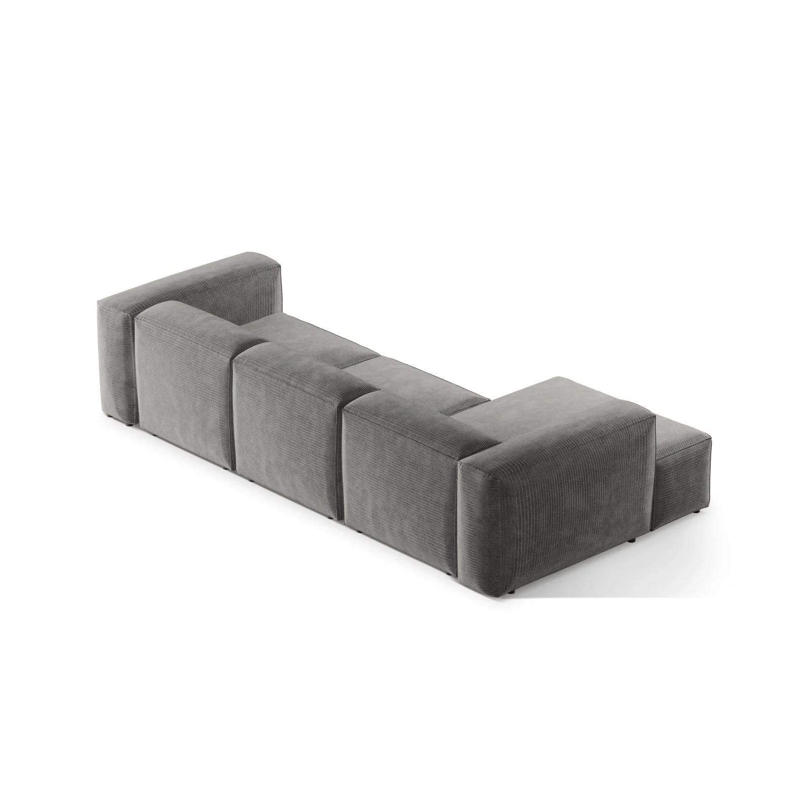 Bergamo 3-Sitzer Ecksofa, Linke Seite, aus Cord oder Strukturstoff, 304x152x70 cm - Image 33