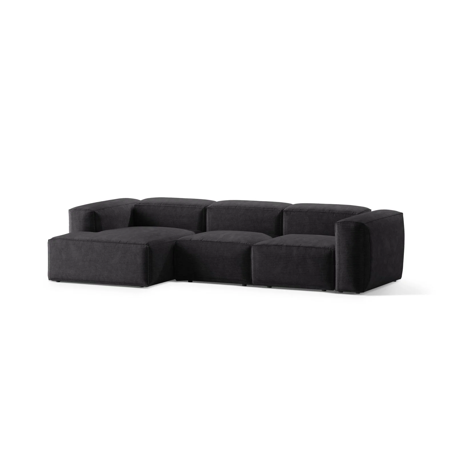 Bergamo 3-Sitzer Ecksofa, Linke Seite, aus Cord oder Strukturstoff, 304x152x70 cm - Image 39