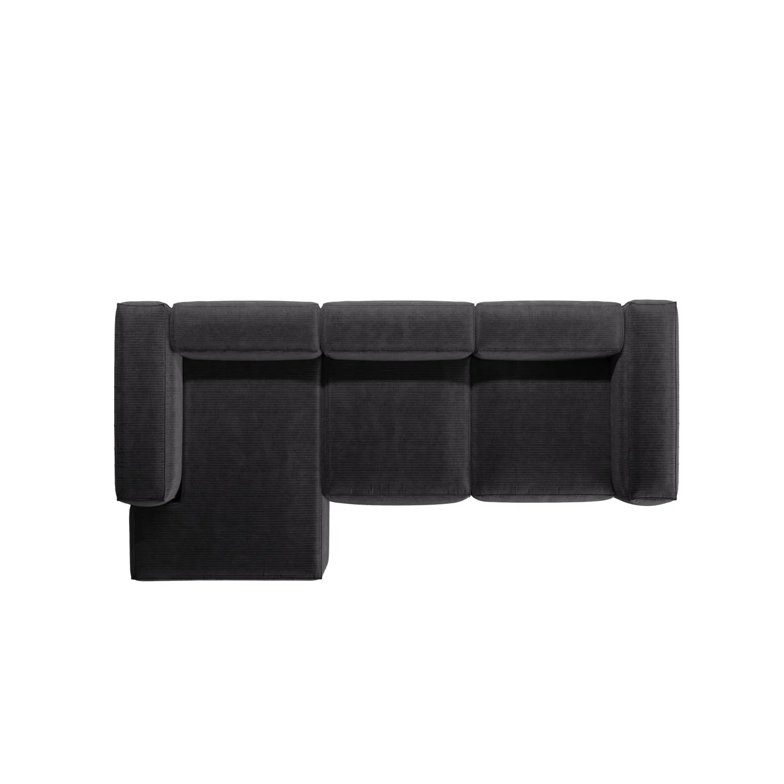 Bergamo 3-Sitzer Ecksofa, Linke Seite, aus Cord oder Strukturstoff, 304x152x70 cm - Image 41