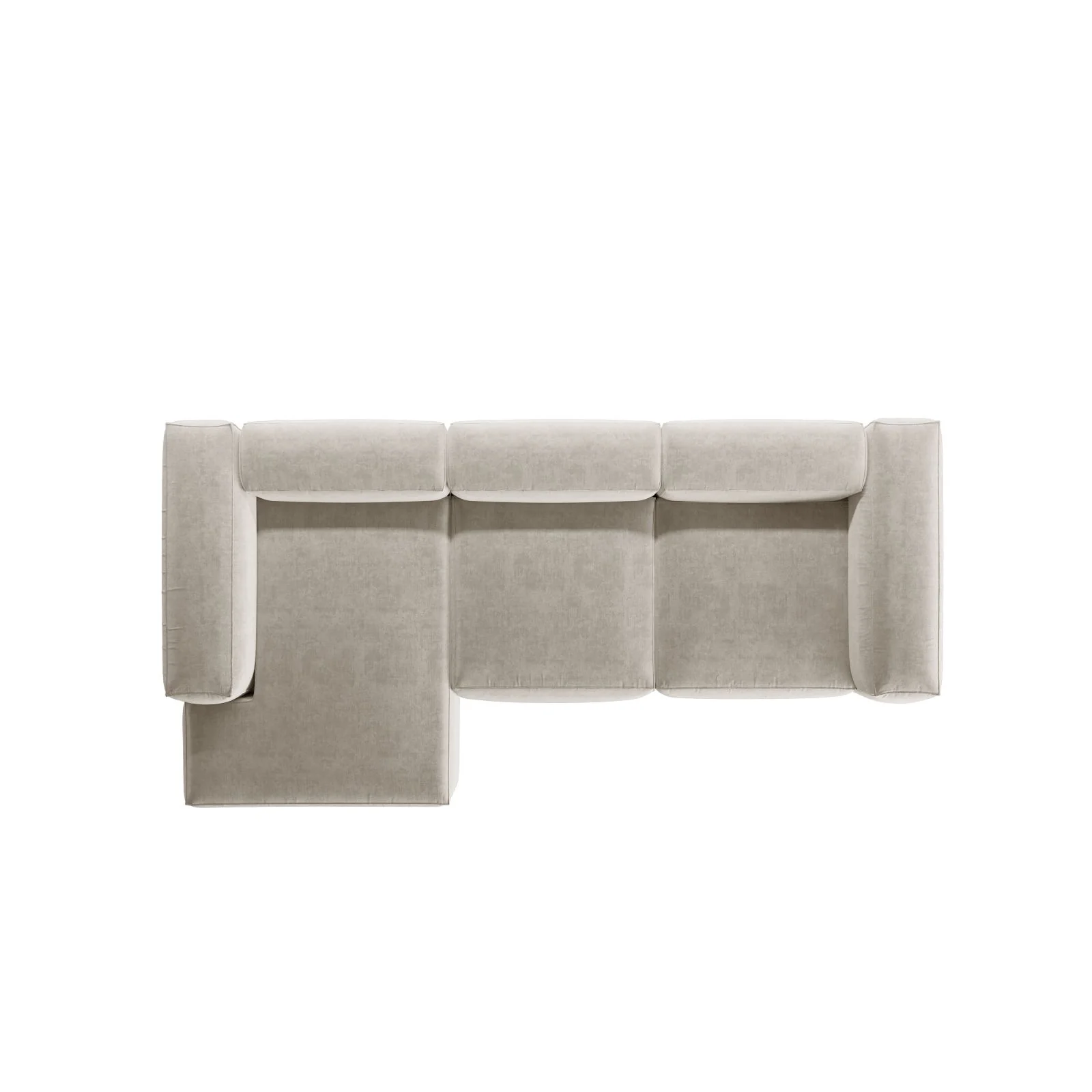 Bergamo 3-Sitzer Ecksofa, Linke Seite, aus Cord oder Strukturstoff, 304x152x70 cm - Image 48