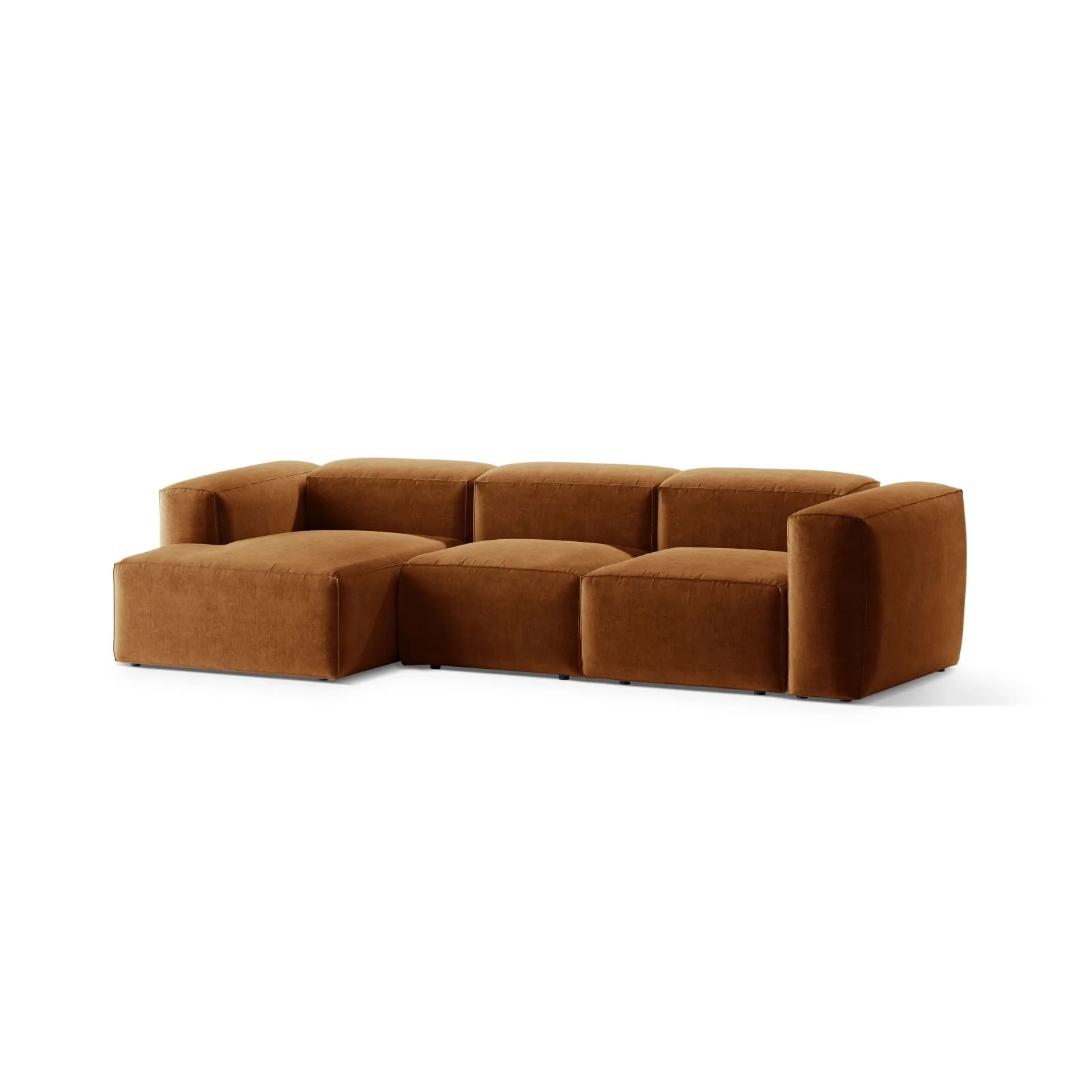 Bergamo 3-Sitzer Ecksofa, Linke Seite, aus Cord oder Strukturstoff, 304x152x70 cm - Image 60