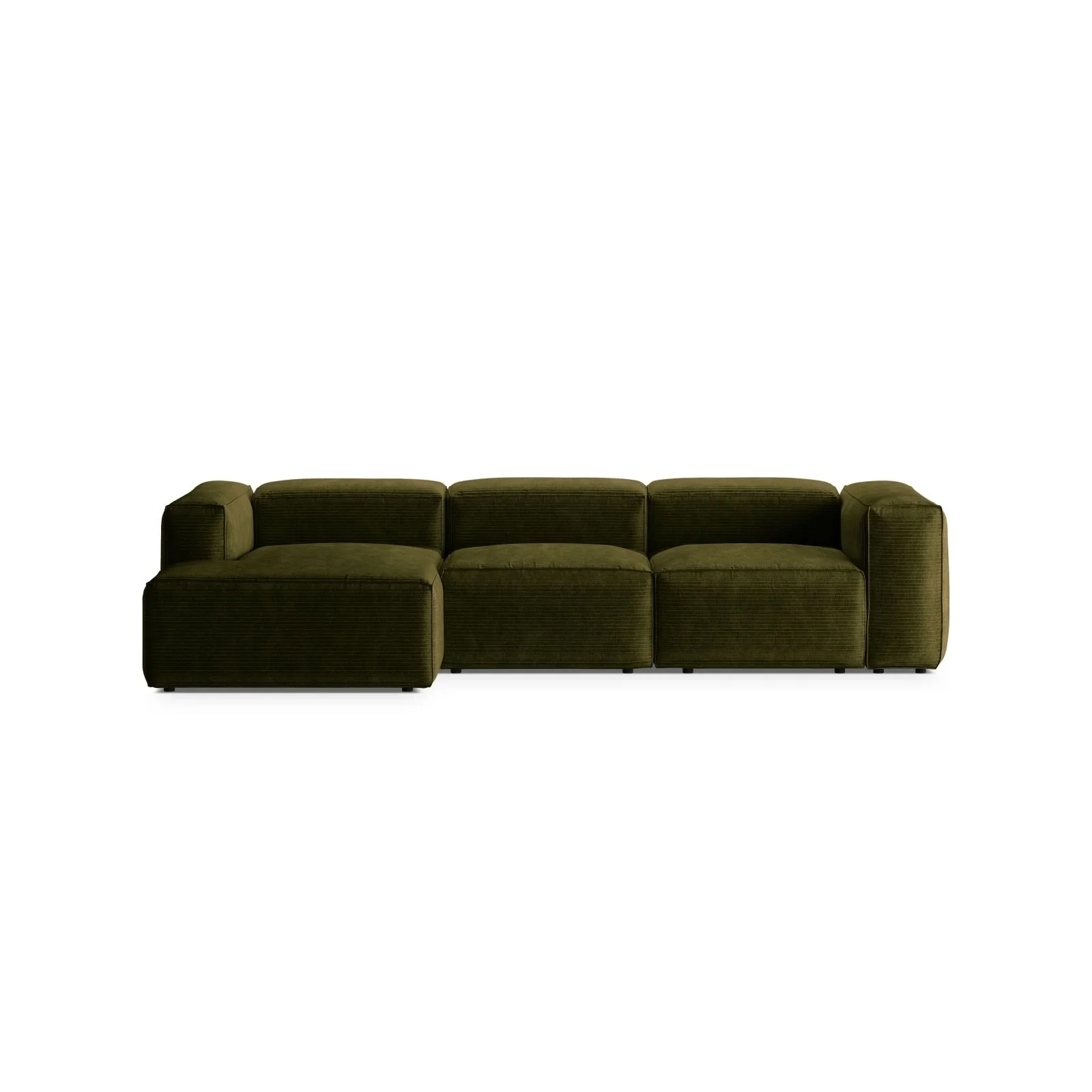 Bergamo 3-Sitzer Ecksofa, Linke Seite, aus Cord oder Strukturstoff, 304x152x70 cm - Image 8