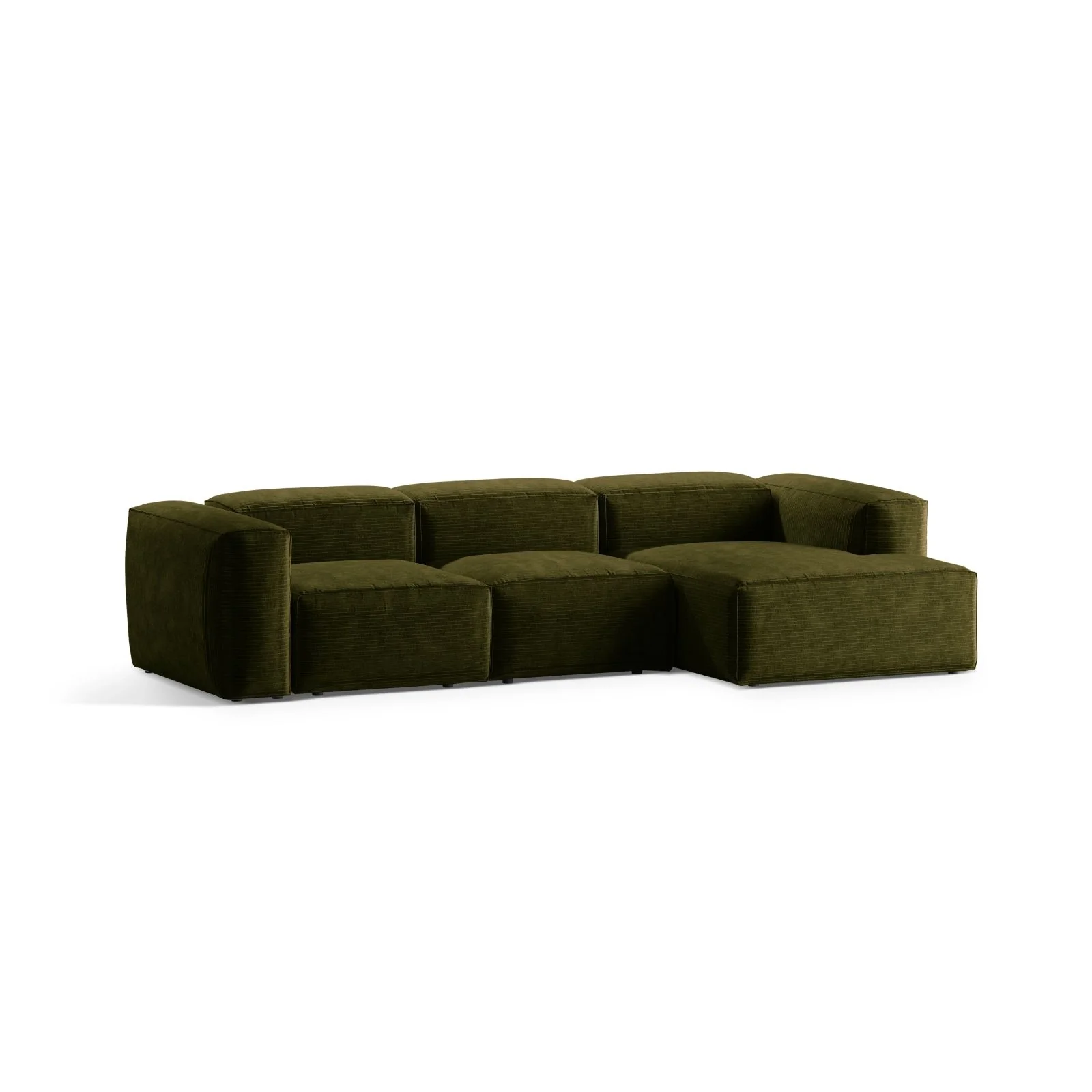 Bergamo 3-Sitzer Ecksofa, Rechte Seite, aus Cord oder Strukturstoff, 304x152x70 cm - Image 11