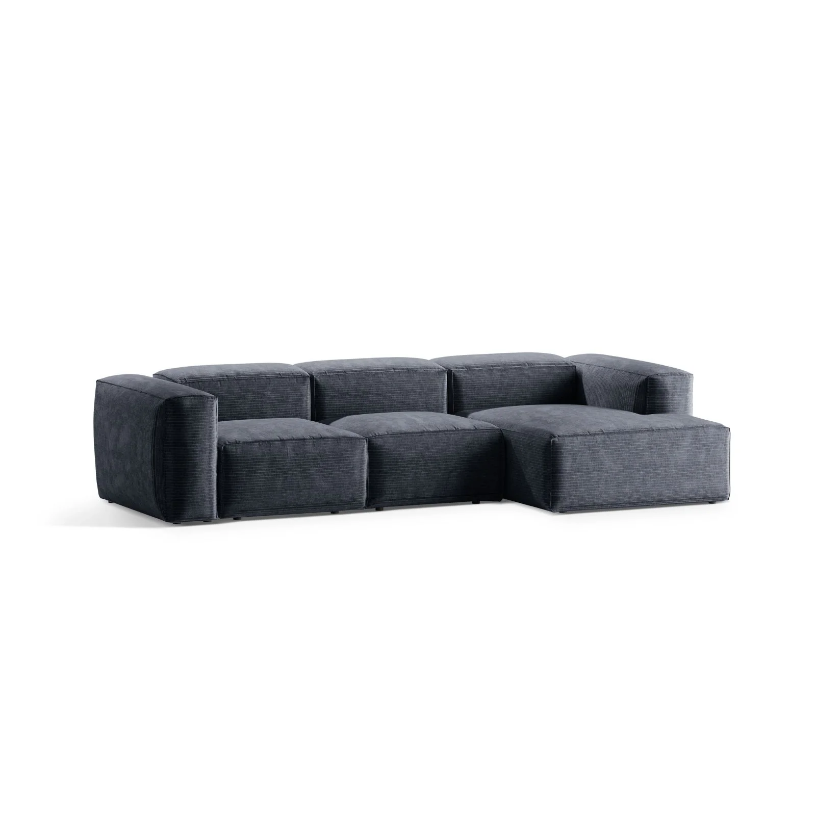 Bergamo 3-Sitzer Ecksofa, Rechte Seite, aus Cord oder Strukturstoff, 304x152x70 cm - Image 18