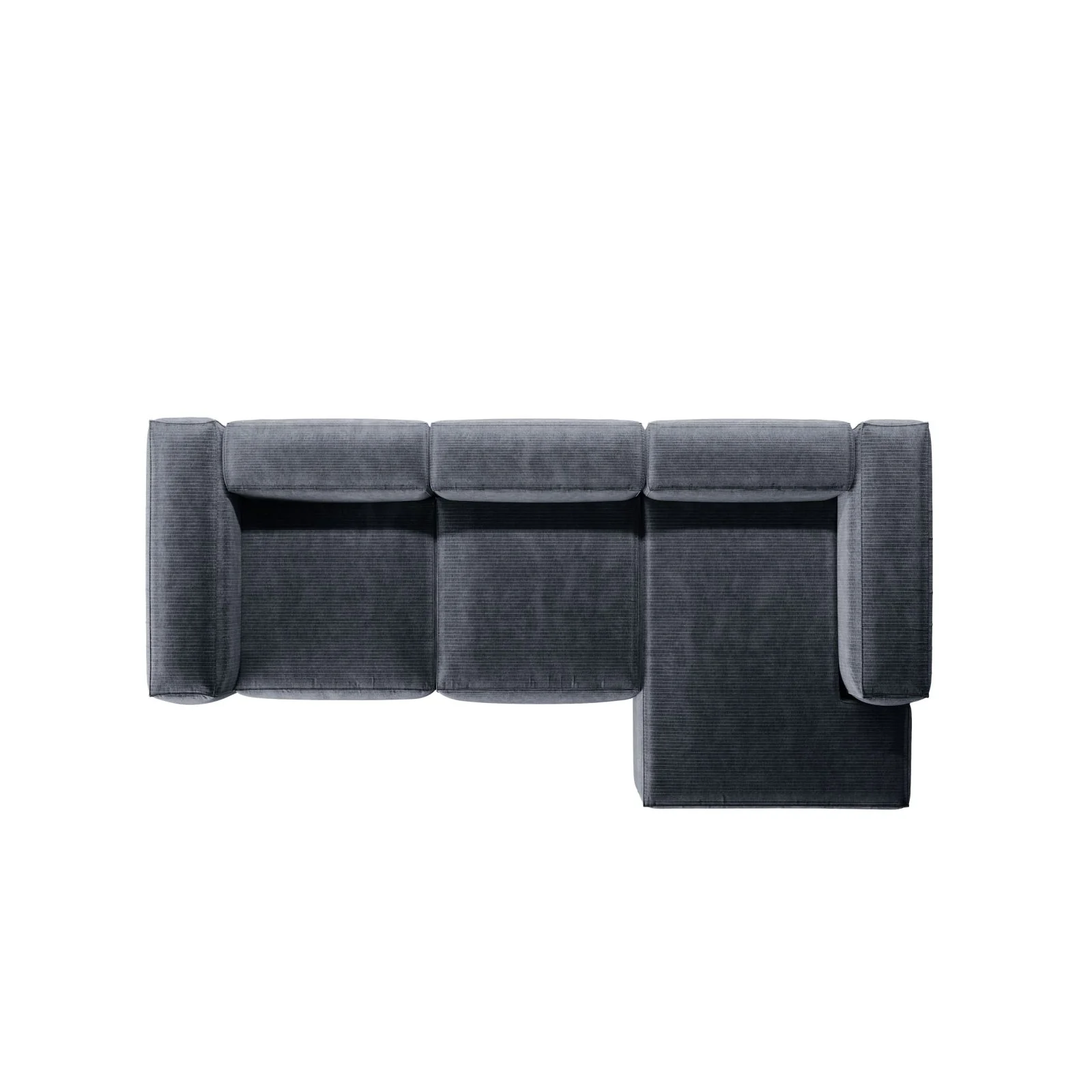 Bergamo 3-Sitzer Ecksofa, Rechte Seite, aus Cord oder Strukturstoff, 304x152x70 cm - Image 20