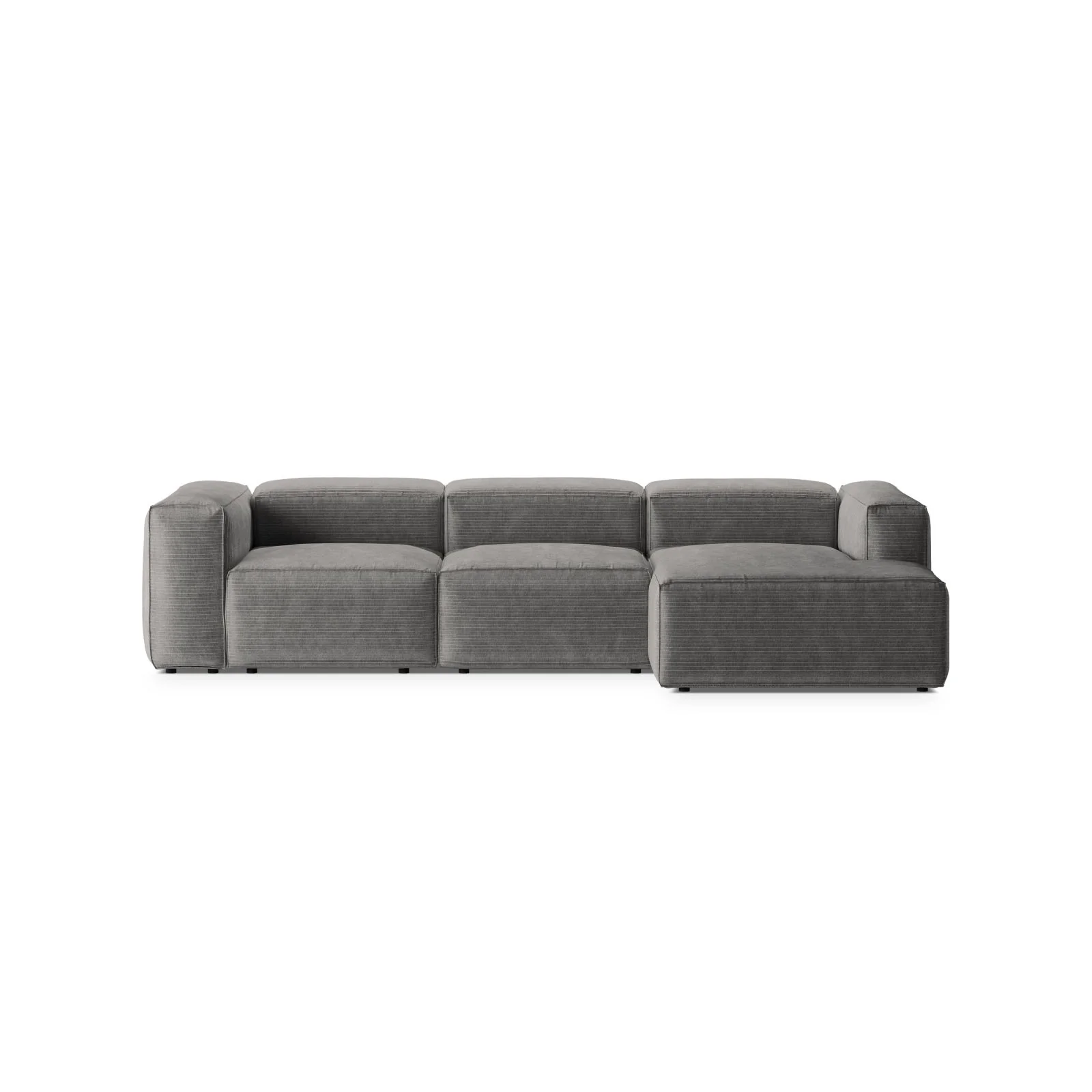 Bergamo 3-Sitzer Ecksofa, Rechte Seite, aus Cord oder Strukturstoff, 304x152x70 cm - Image 29