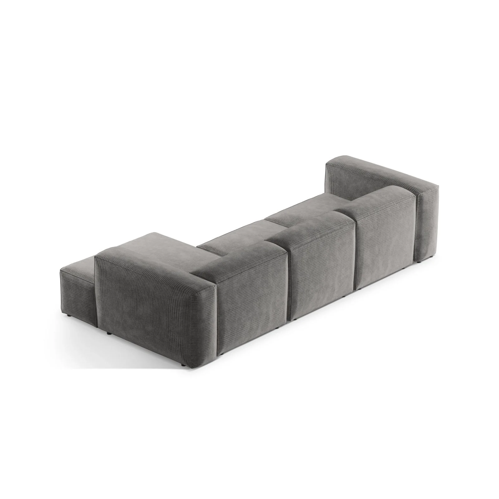 Bergamo 3-Sitzer Ecksofa, Rechte Seite, aus Cord oder Strukturstoff, 304x152x70 cm - Image 33