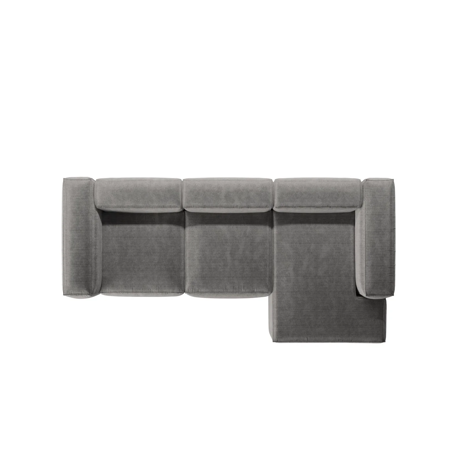 Bergamo 3-Sitzer Ecksofa, Rechte Seite, aus Cord oder Strukturstoff, 304x152x70 cm - Image 34