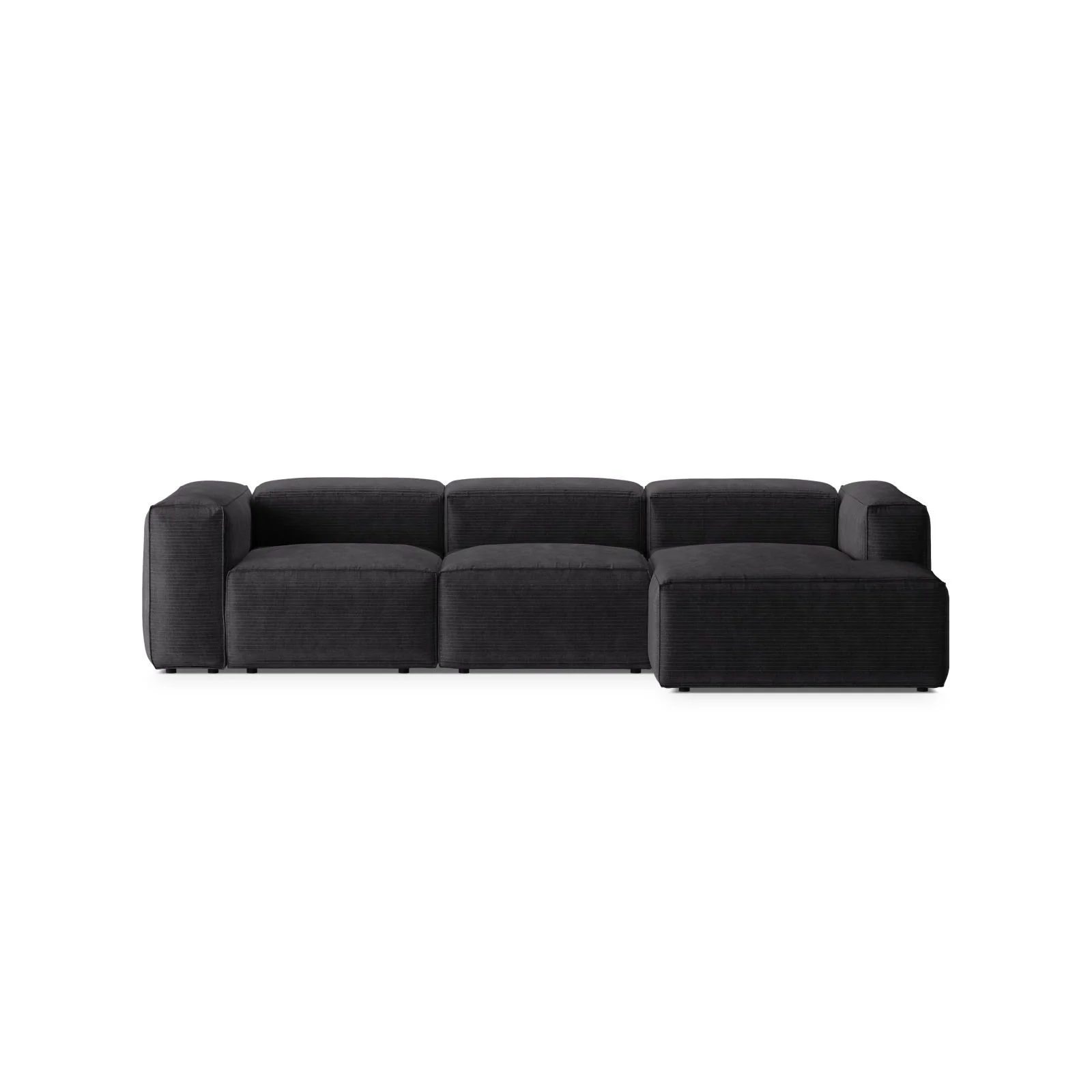 Bergamo 3-Sitzer Ecksofa, Rechte Seite, aus Cord oder Strukturstoff, 304x152x70 cm - Image 36