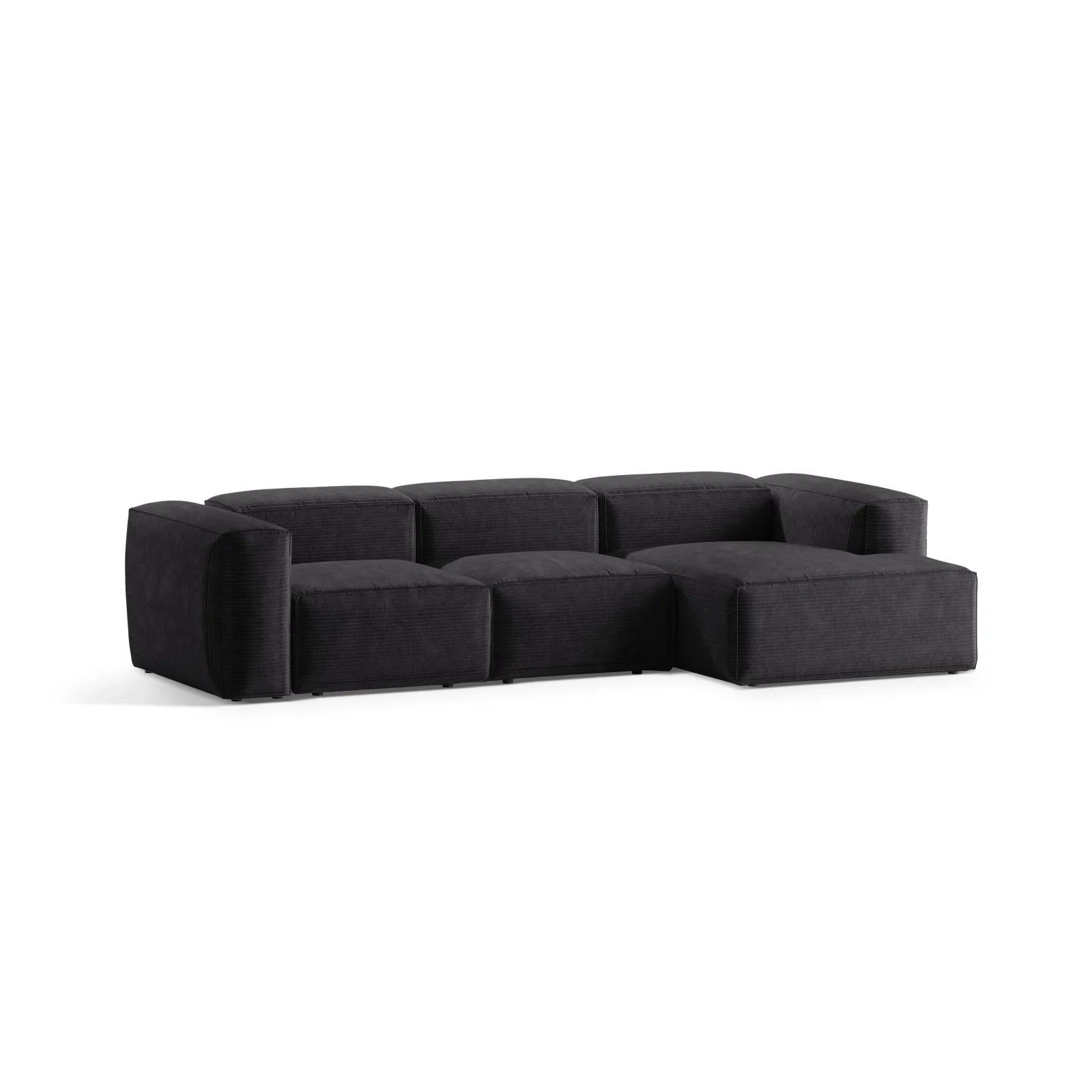 Bergamo 3-Sitzer Ecksofa, Rechte Seite, aus Cord oder Strukturstoff, 304x152x70 cm - Image 39