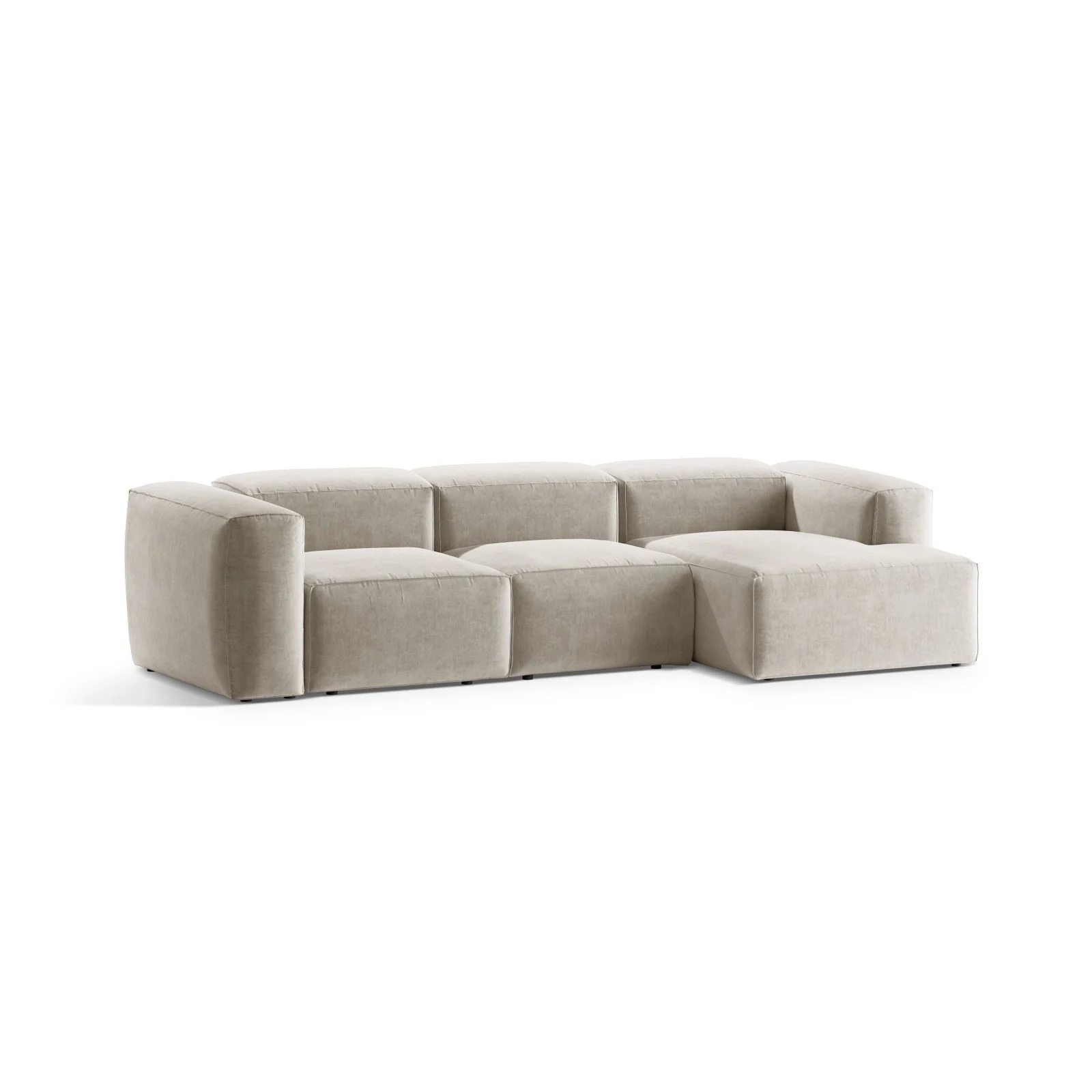 Bergamo 3-Sitzer Ecksofa, Rechte Seite, aus Cord oder Strukturstoff, 304x152x70 cm - Image 46